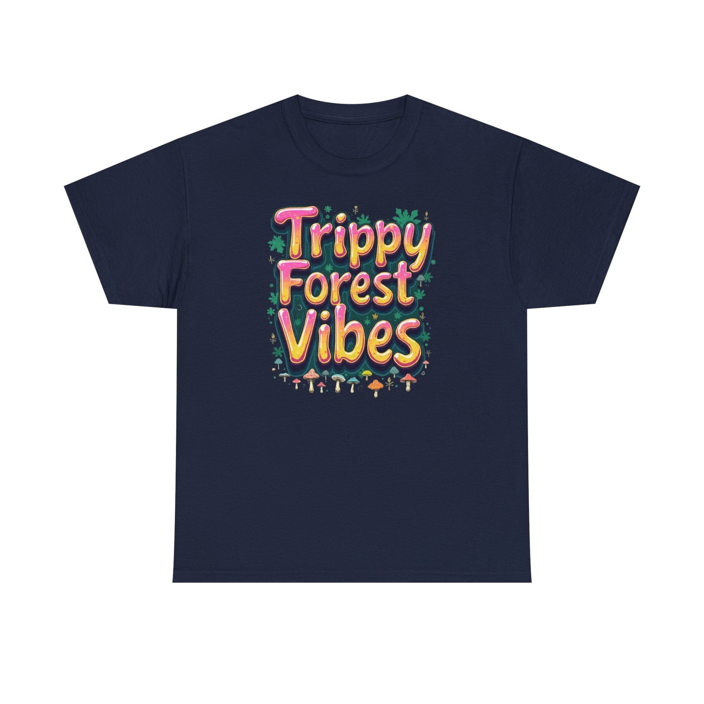 Trippy Forest Vibes Tee, Unisex Cotton T-Shirt, Bohemian Graphic Tee, Psychedelic Shirt, Nature Lover Gift, Festival Apparel - Psychonaut Swag