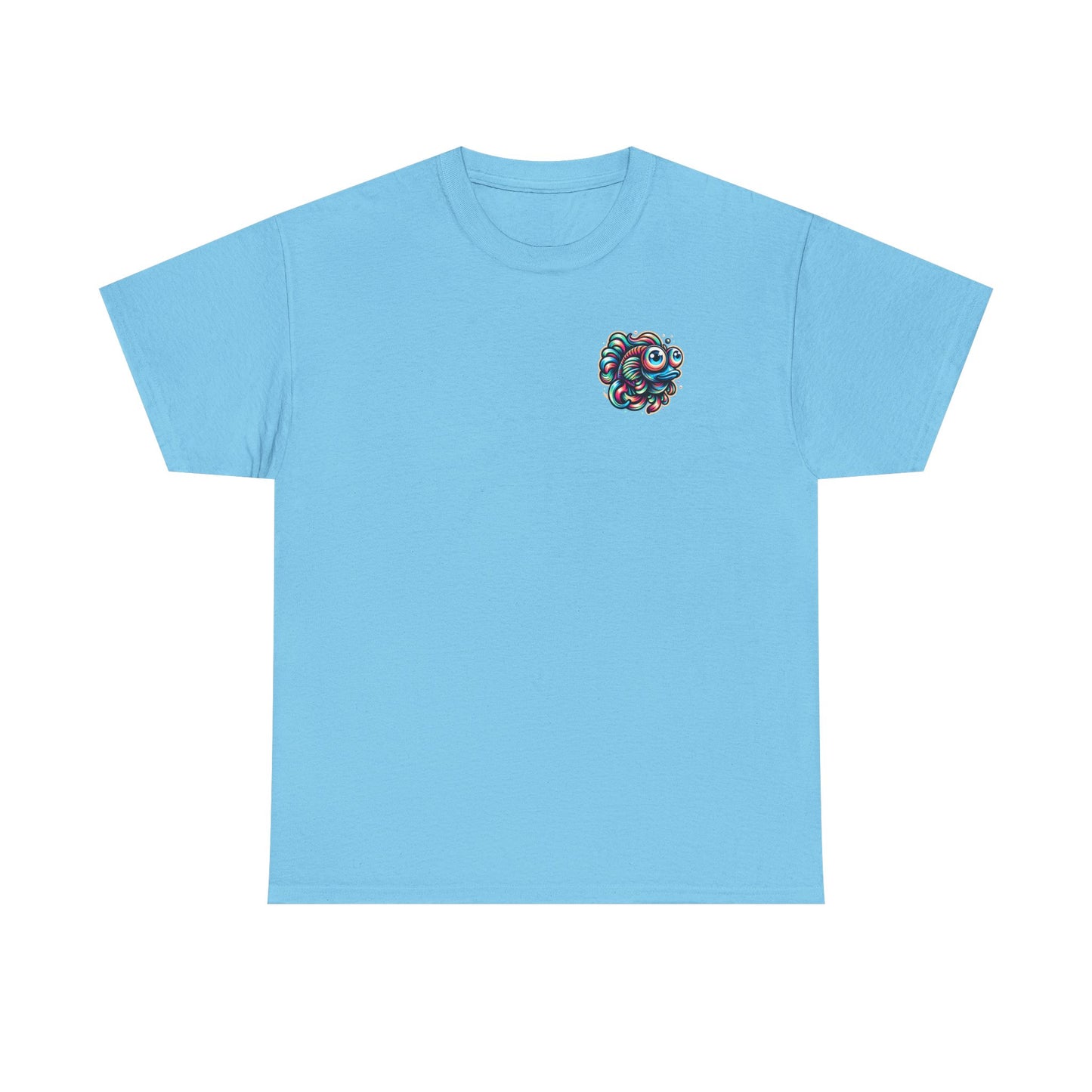 Psychedelic Fish Graphic Unisex Heavy Cotton Tee - Fun & Vibrant Apparel - Psychonaut Swag