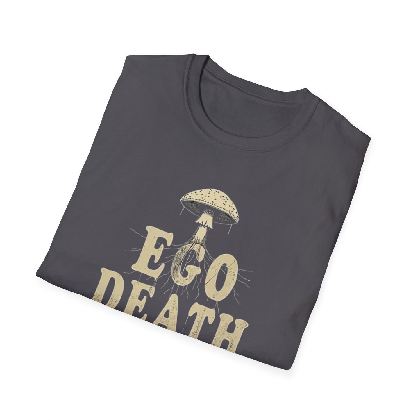 Ego Death Club Mushroom, T-Shirt, Unisex Softstyle Tee, Casual Wear, Gift for Friends, Unique Graphic Shirt - Psychonaut Swag