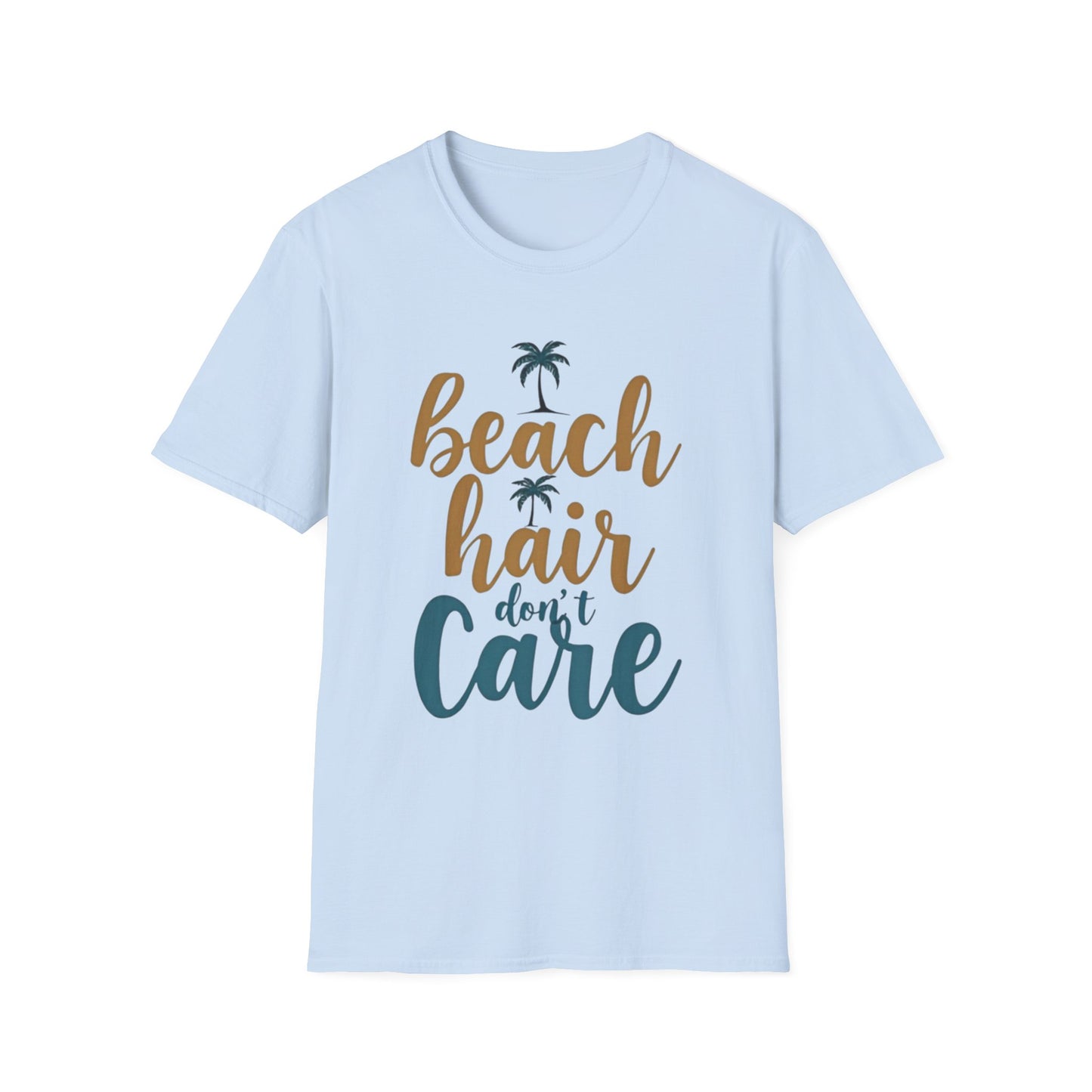 Beach Hair Don't Care Unisex T-Shirt, Summer Vibe Tee, Casual Beachwear, Gift for Beach Lovers, Vacation Attire - Psychonaut Swag