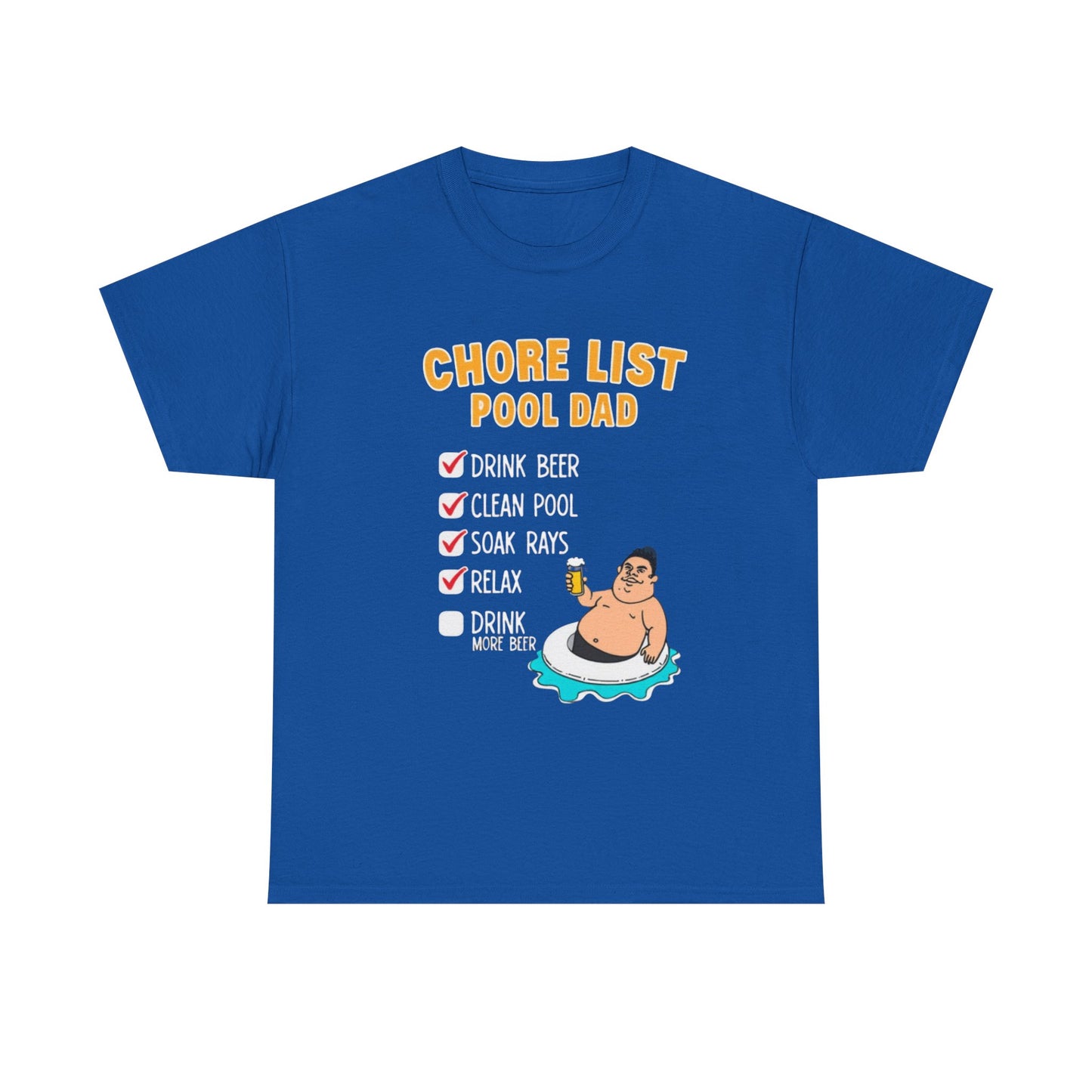 Chore List Pool Dad T-Shirt, Summer BBQ Tee, Father's Day Gift, Relaxation Shirt, Unisex Beachwear - Psychonaut Swag