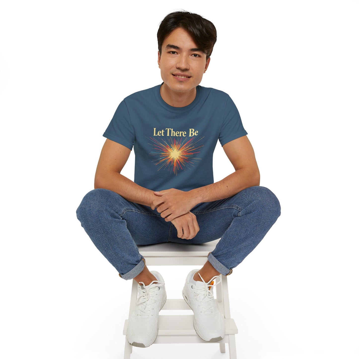 Let There Be Light, Colorful Starburst, Big Bang Tee Inspirational Shirt, Gift for Friends, Party Wear, Everyday Comfort