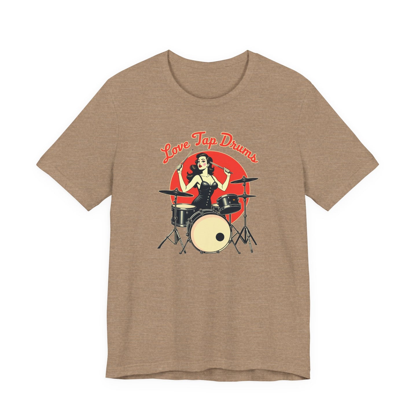 Love Tap Drums, Drummer Tee - Perfect for Music Lovers, Band Merch, Gifts for Musicians, Concerts, Casual Wear, Love Tap Drums - Psychonaut Swag