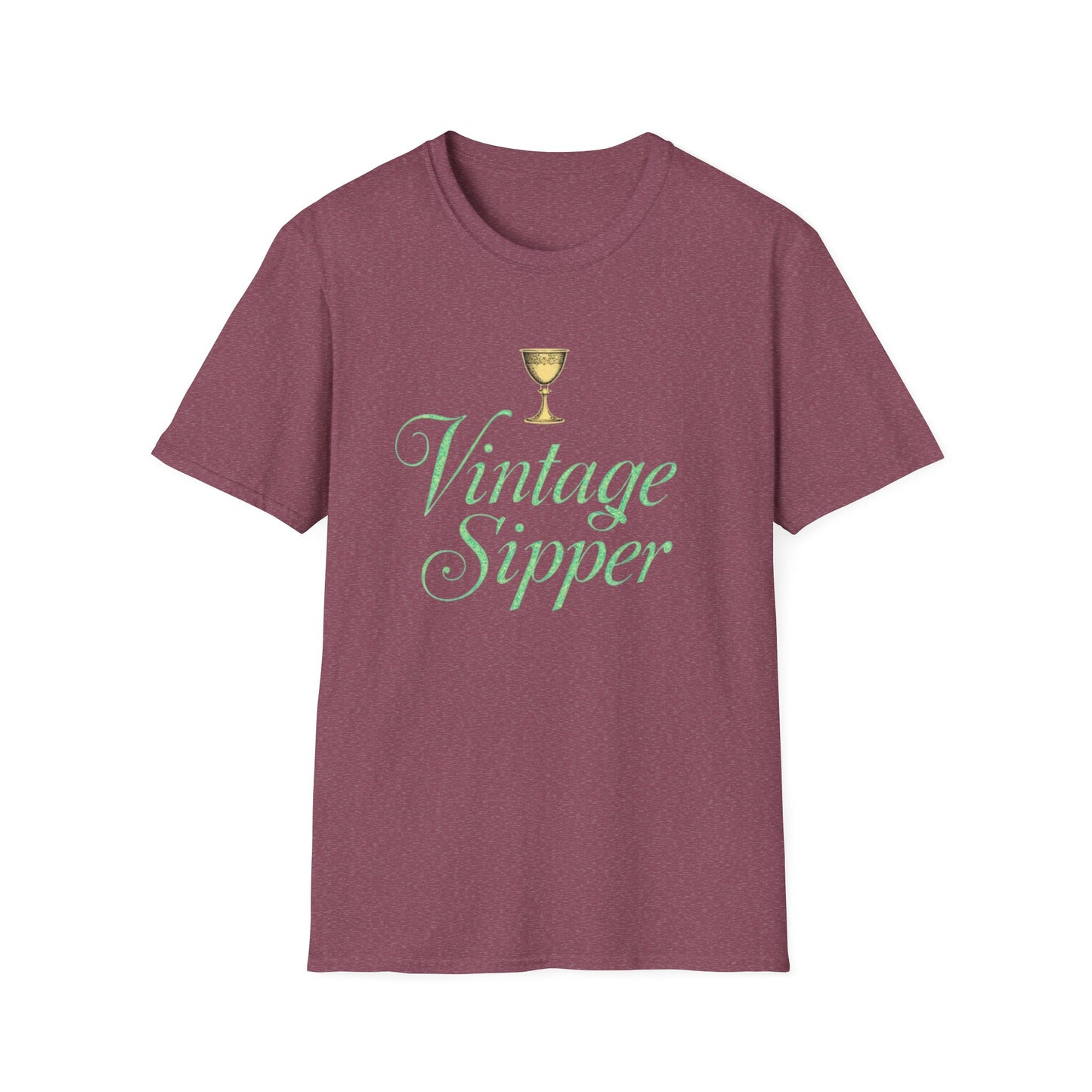 Vintage Sipper Unisex Softstyle T-Shirt, Casual Wear, Gift for Wine Lovers, Bar Night, Vintage Inspired Apparel - Psychonaut Swag