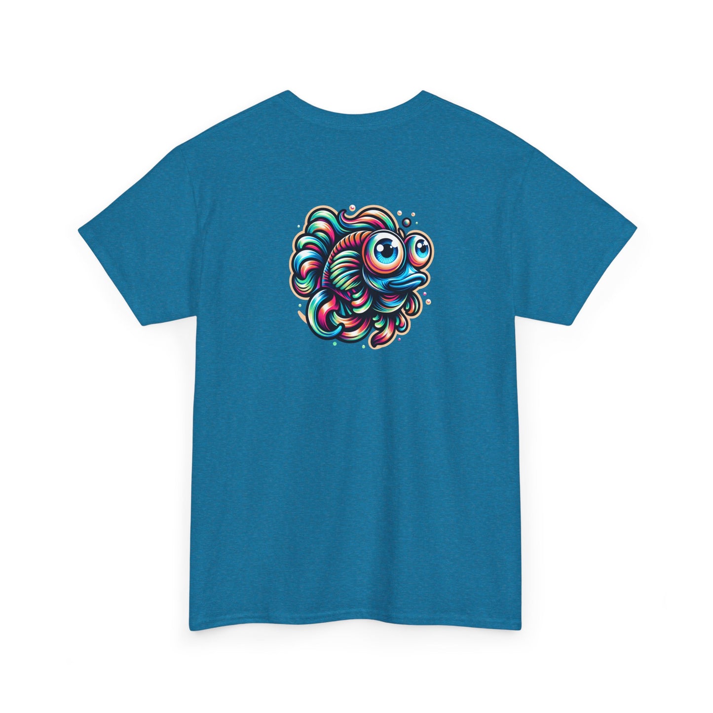 Psychedelic Fish Graphic Unisex Heavy Cotton Tee - Fun & Vibrant Apparel - Psychonaut Swag