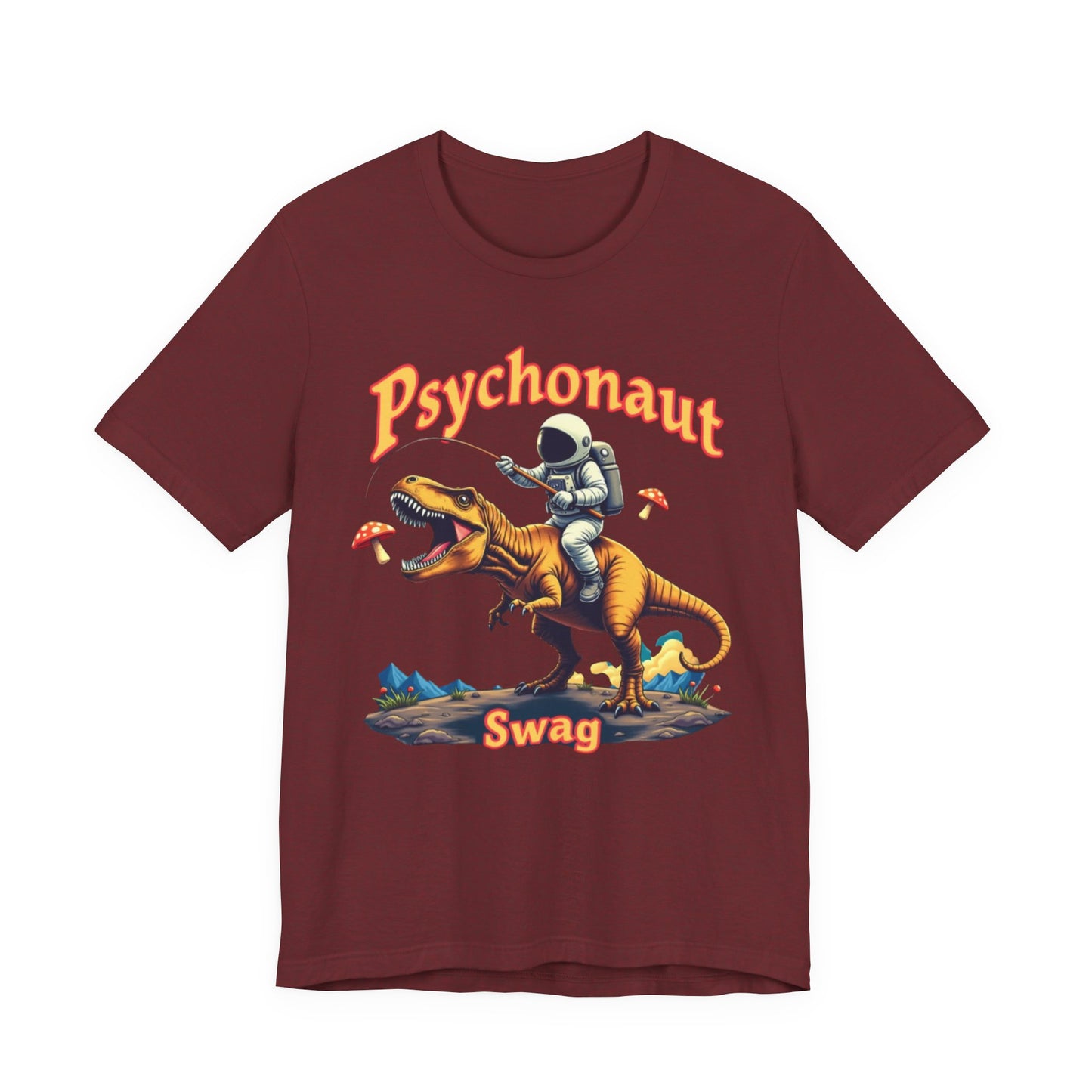 Psychonaut T-Rex Tee - Cool Retro Unisex Jersey Short Sleeve Shirt, Perfect for Gifts, Festivals, and Everyday Wear - Psychonaut Swag