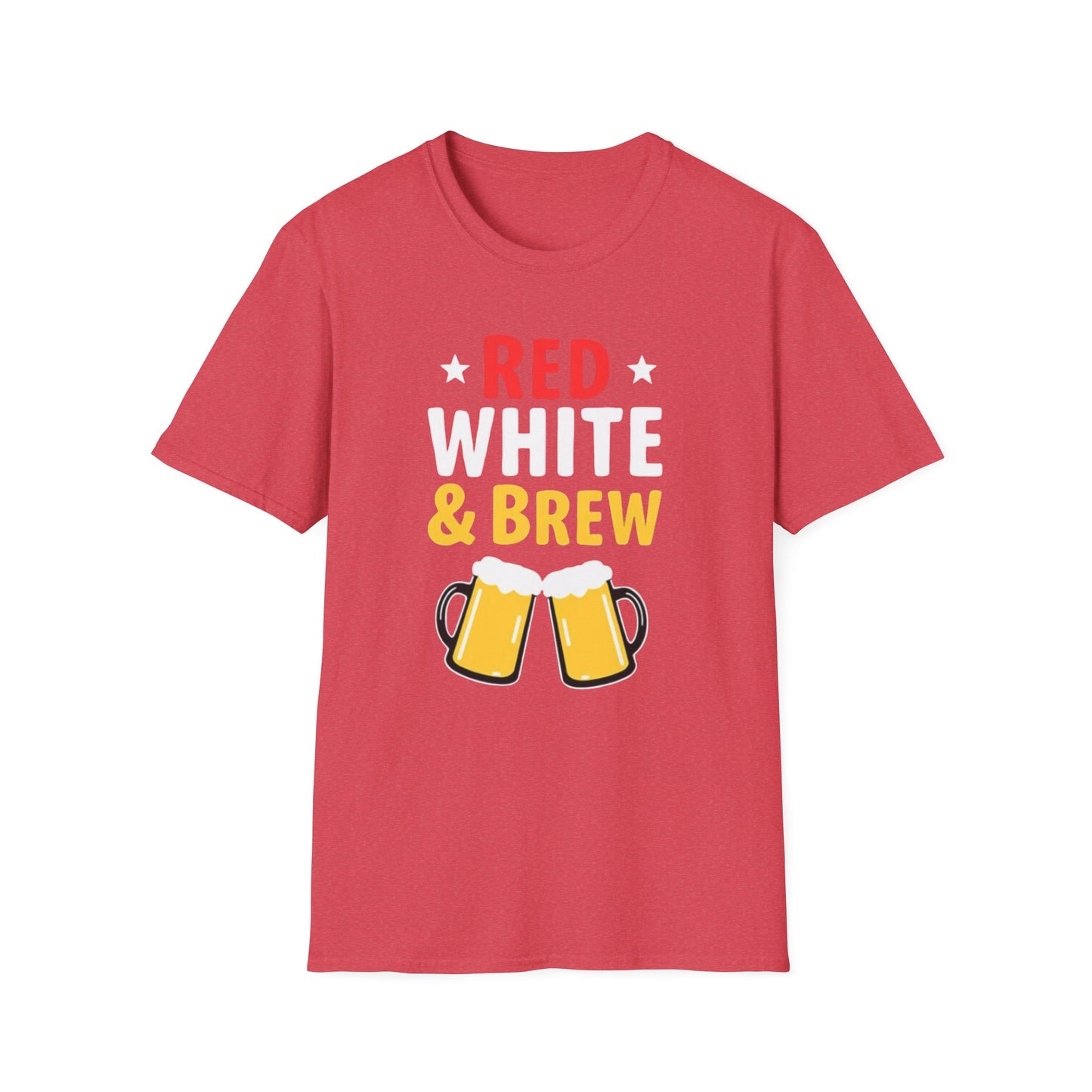 Red White & Brew Shirt, Gift for Dad, Fourth of July Apparel, BBQ Party Wear - Psychonaut Swag