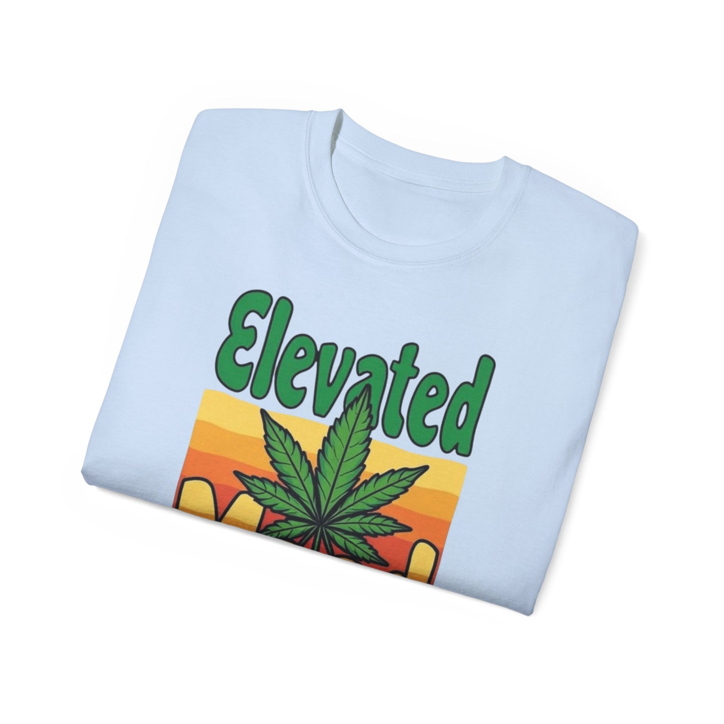 Elevated Mood Cannabis Tee, Unisex Ultra Cotton T-Shirt, Sublimated Graphic Tee, Perfect Gift for 420 Celebrations, Relaxed Fit Tee