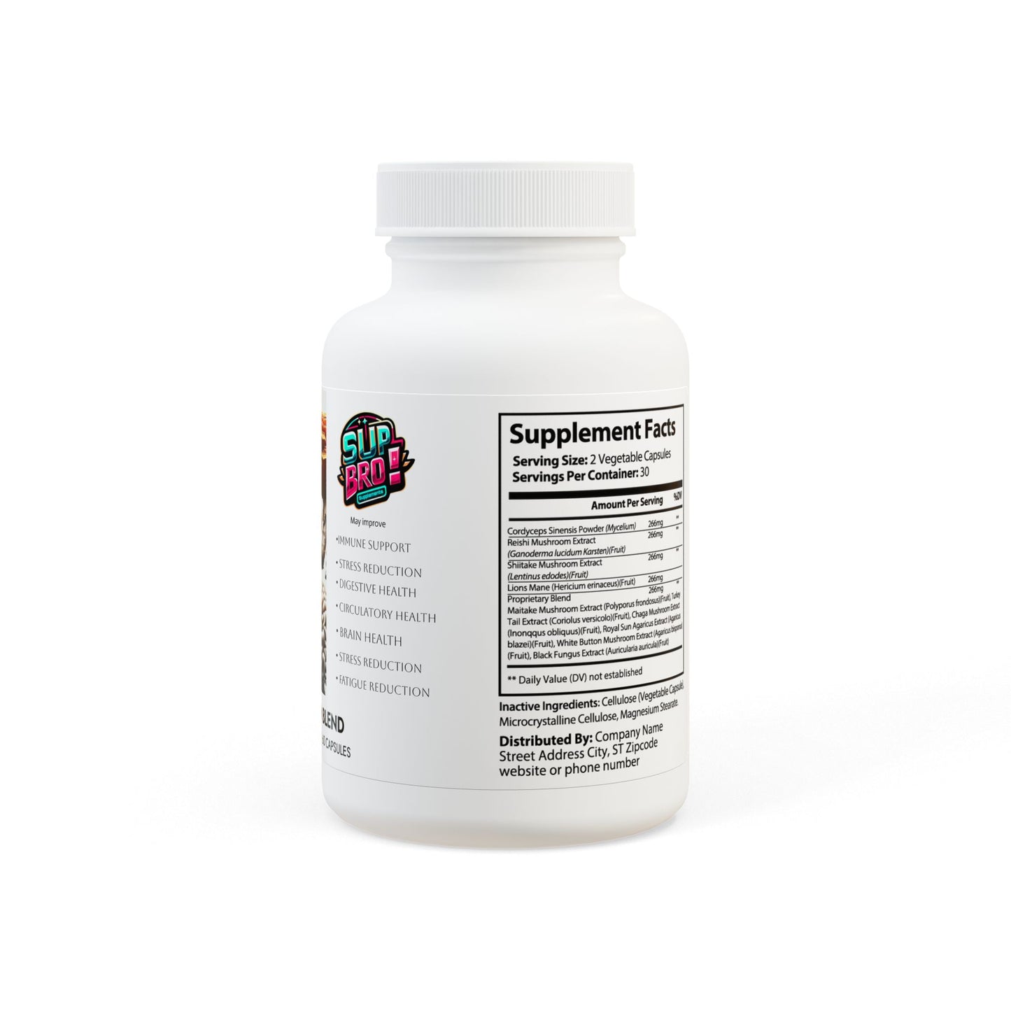 Mushroom Blend Supplement (60 Capsules) - Psychonaut Swag