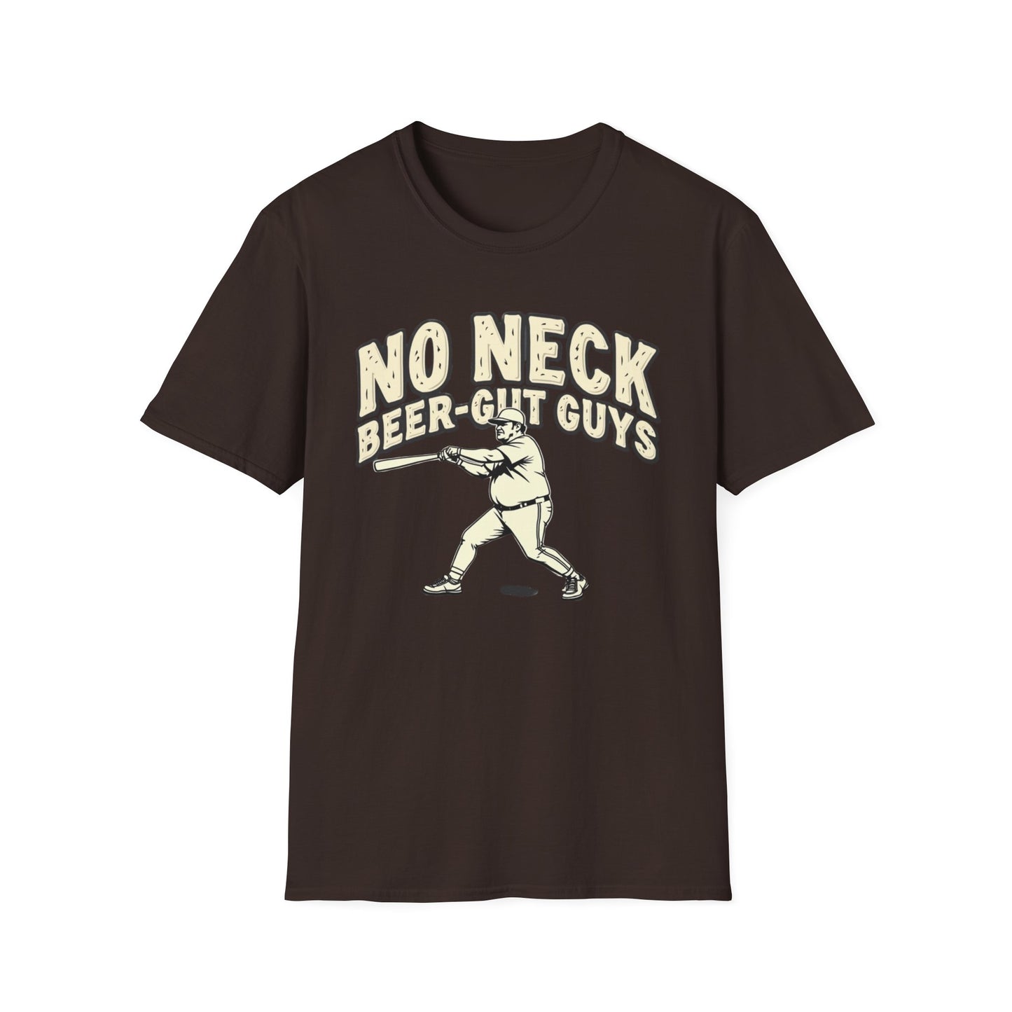 No Neck Beer Gut Guys T-Shirt | Unisex Softstyle Tee, Humor Apparel, Funny Gift for Beer Lovers, Casual Wear, Funny Saying Shirt - Psychonaut Swag