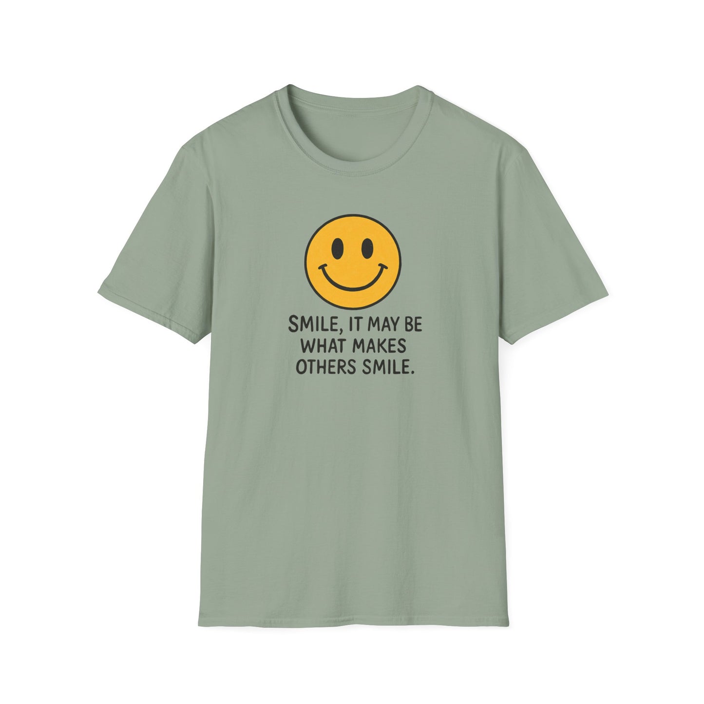 Smile Encouragement T-Shirt, Positive Vibes Tee, Unisex Graphic Shirt, Gift for Friends, Casual Wear, Everyday Comfort - Psychonaut Swag