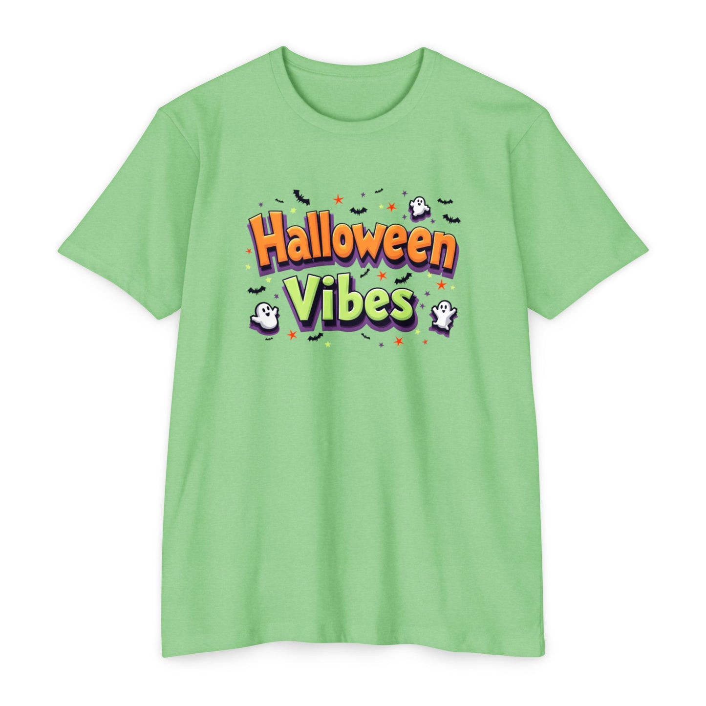 Halloween Vibes Unisex T-Shirt, Spooky Tee, Fall Fashion, Halloween Party Shirt, Gift for Ghost Lovers, Casual Autumn Wear