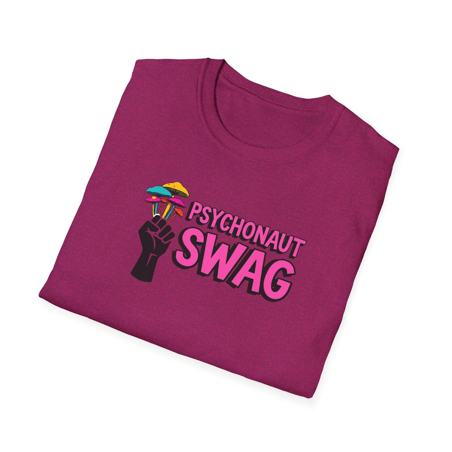 Fistful of Shrooms, Pyschonaut Swag Staple, Psychedelic Graphic T-Shirt, Humor Apparel for Psychedelic Lovers, Perfect for Festivals, Casual Wear, Gift for Friends - Psychonaut Swag