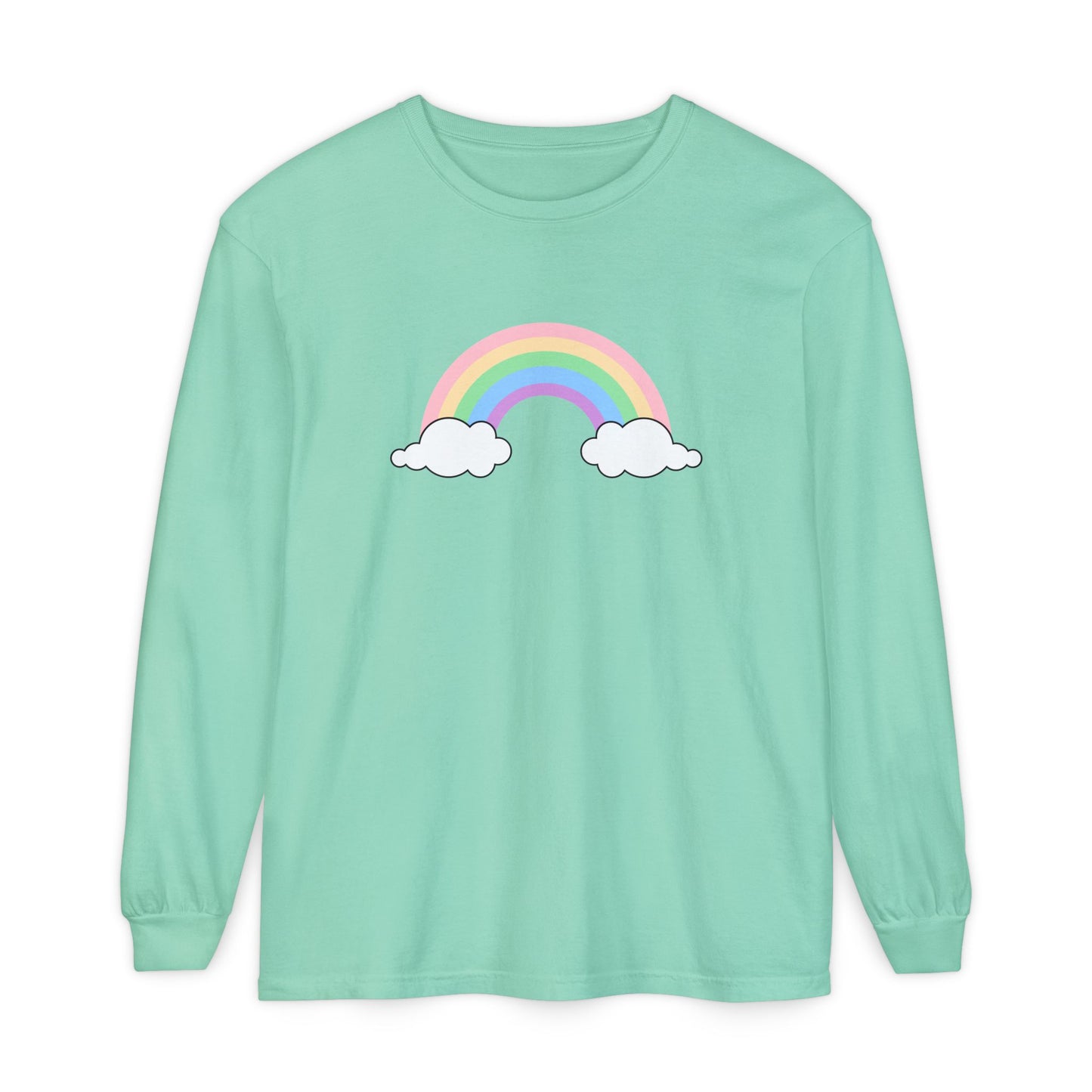 Rainbow, Unisex Garment-dyed Long Sleeve T-Shirt - Psychonaut Swag