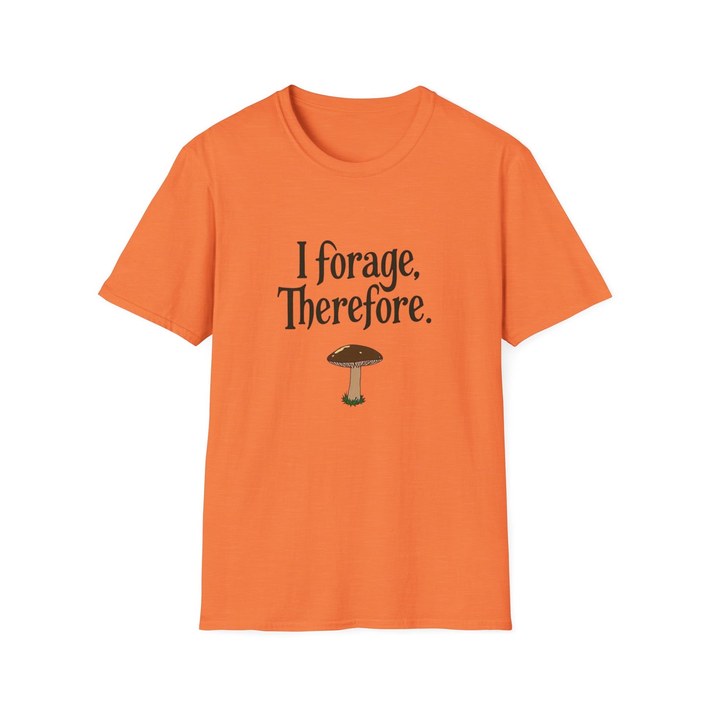 I Forage -Themed Unisex Softstyle T-Shirt, Perfect for Nature Lovers, Eco-Friendly Gift, Mushroom Hunting Apparel, Casual Wear - Psychonaut Swag