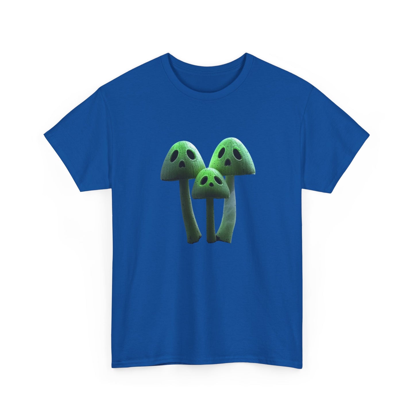 Glowing Ghost Mushroom Tee - Unisex Heavy Cotton T-Shirt, Funny Shirt, Unique Gift, Outdoor Adventure Wear, Halloween Shirt