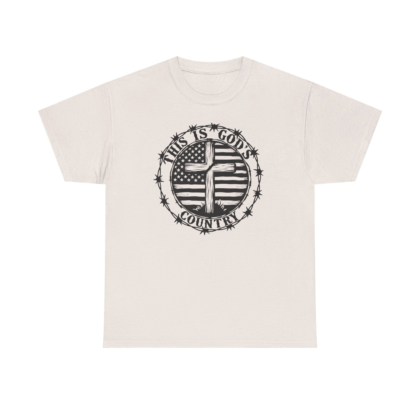 God’s Country, Unisex Heavy Cotton Tee - 'This is God's Country' Graphic Tee - Psychonaut Swag
