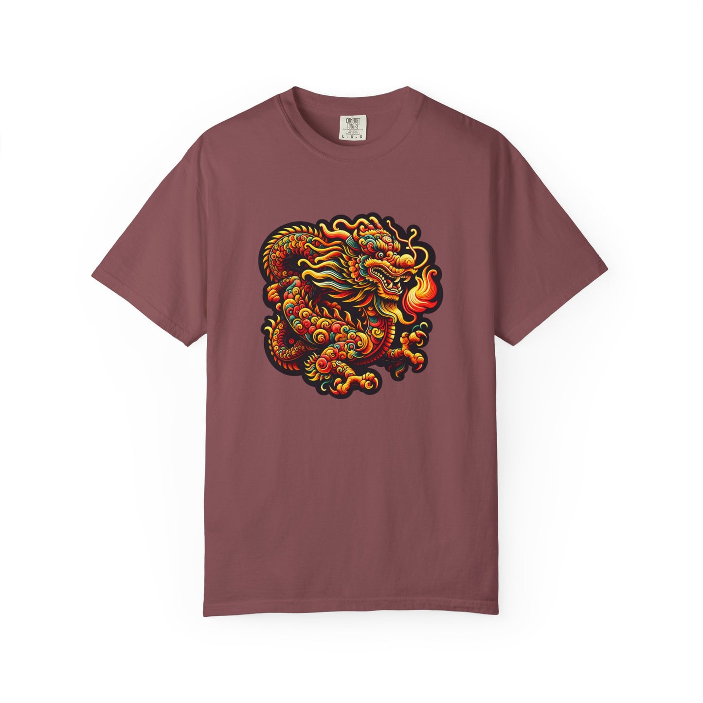 Dragon, Unisex Dragon Graphic T-Shirt - Colorful Garment-Dyed Tee - Psychonaut Swag