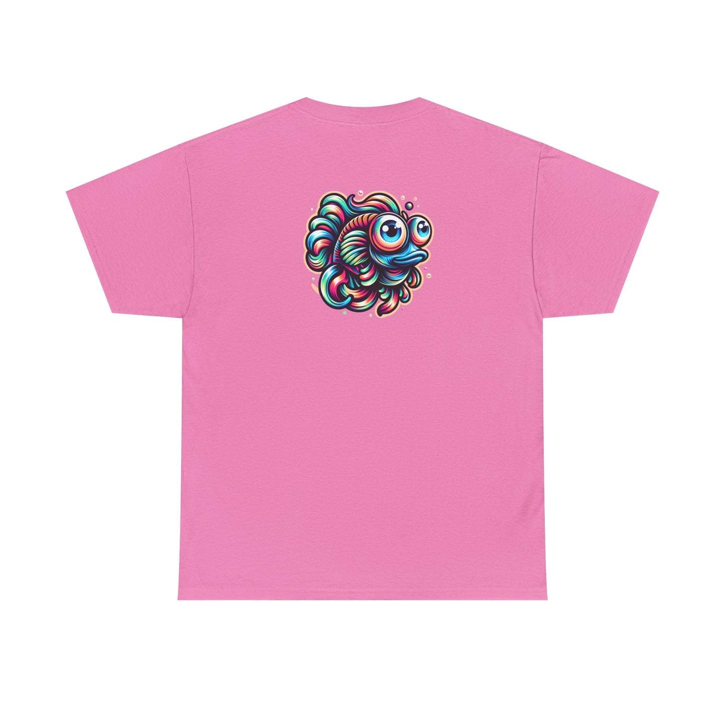 Psychedelic Fish Graphic Unisex Heavy Cotton Tee - Fun & Vibrant Apparel - Psychonaut Swag