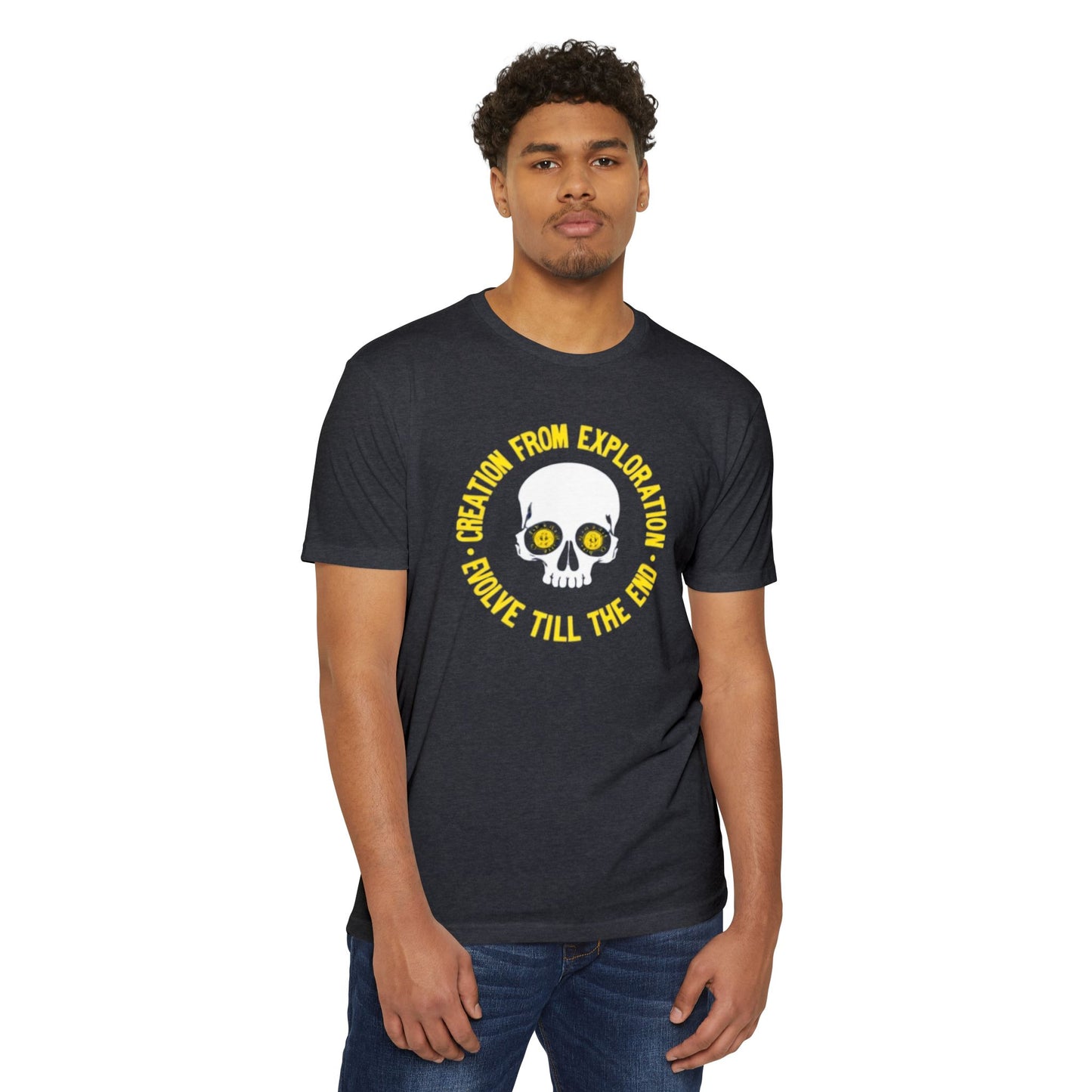 Skull Exploration T-Shirt | Unisex Tee for Adventurers, Fun Graphic Tee, Unique Gift for Explorers, Perfect for Casual Days, Evolution Theme