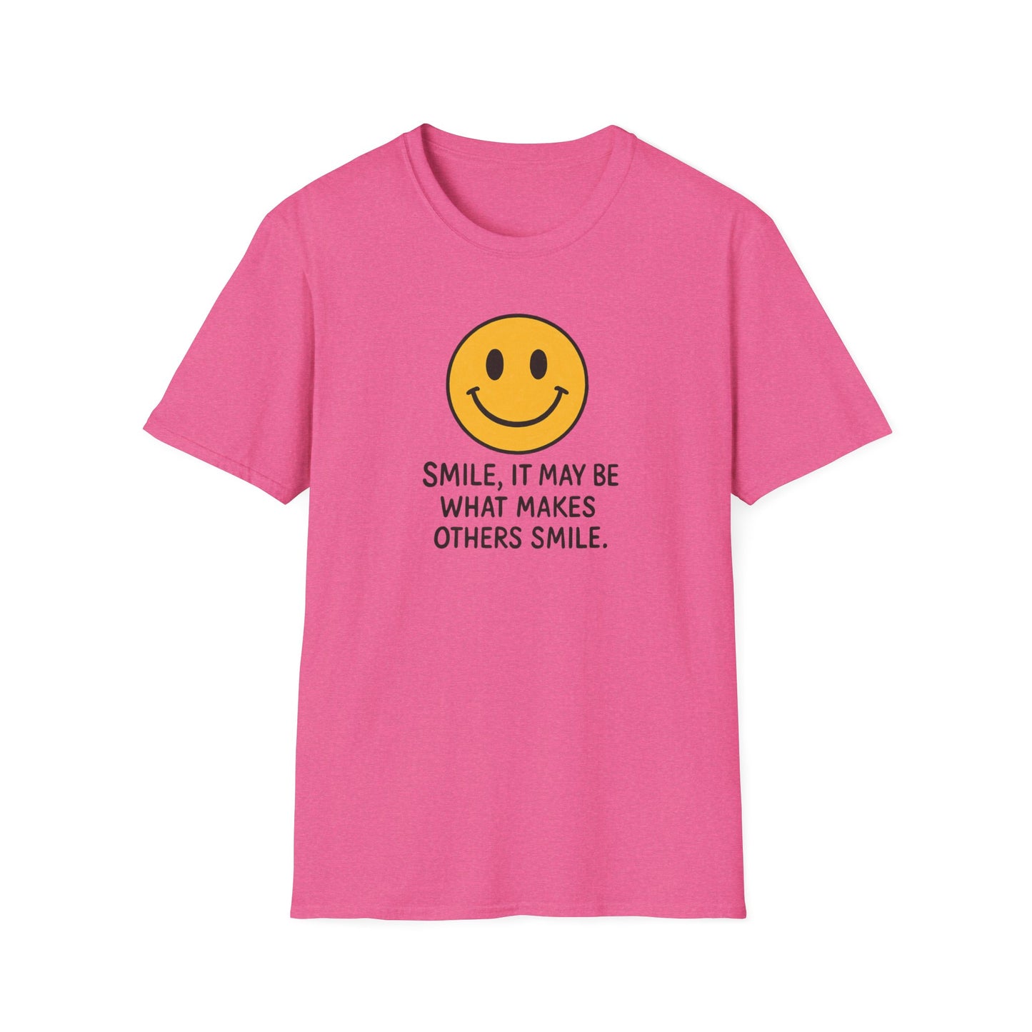 Smile Encouragement T-Shirt, Positive Vibes Tee, Unisex Graphic Shirt, Gift for Friends, Casual Wear, Everyday Comfort - Psychonaut Swag