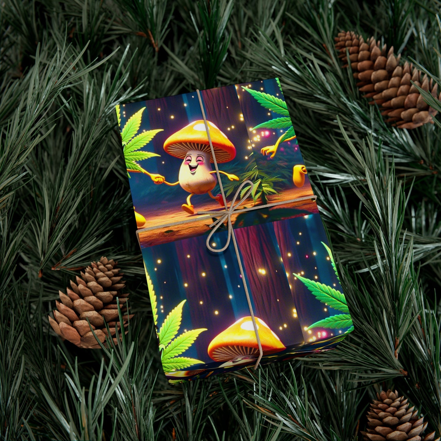 Gift Wrap Papers- Hemp leaf and friend - Psychonaut Swag