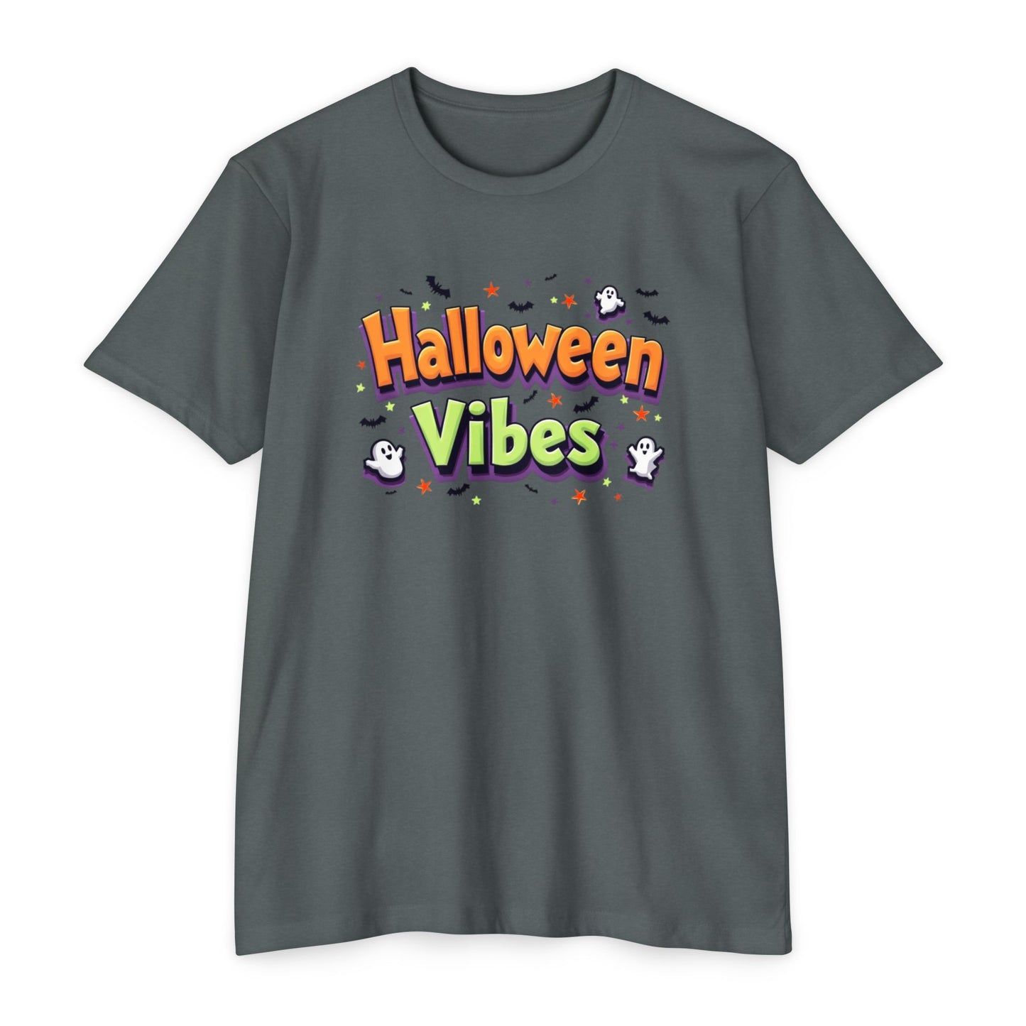 Halloween Vibes Unisex T-Shirt, Spooky Tee, Fall Fashion, Halloween Party Shirt, Gift for Ghost Lovers, Casual Autumn Wear