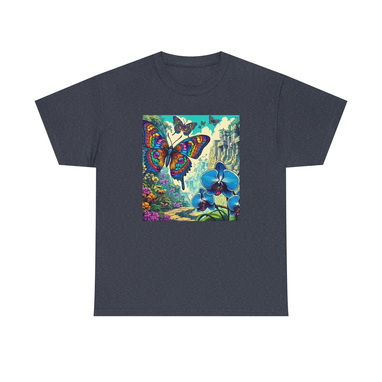 Butterfly Orchid, Unisex Heavy Cotton Tee - Psychonaut Swag
