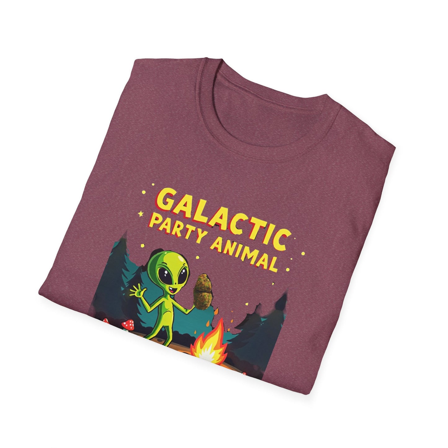 Galactic Party Animal T-Shirt - Unisex Softstyle Tee for Fun Gatherings - Psychonaut Swag
