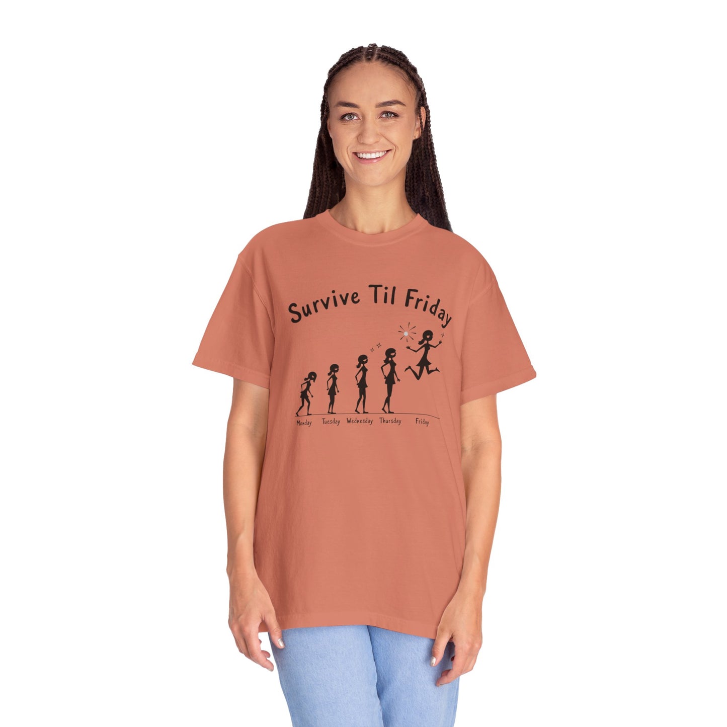 Survive Til Friday Unisex T-shirt, Funny Graphic Tee, Weekend Vibes Shirt, Casual Everyday Wear, Gift for Friends