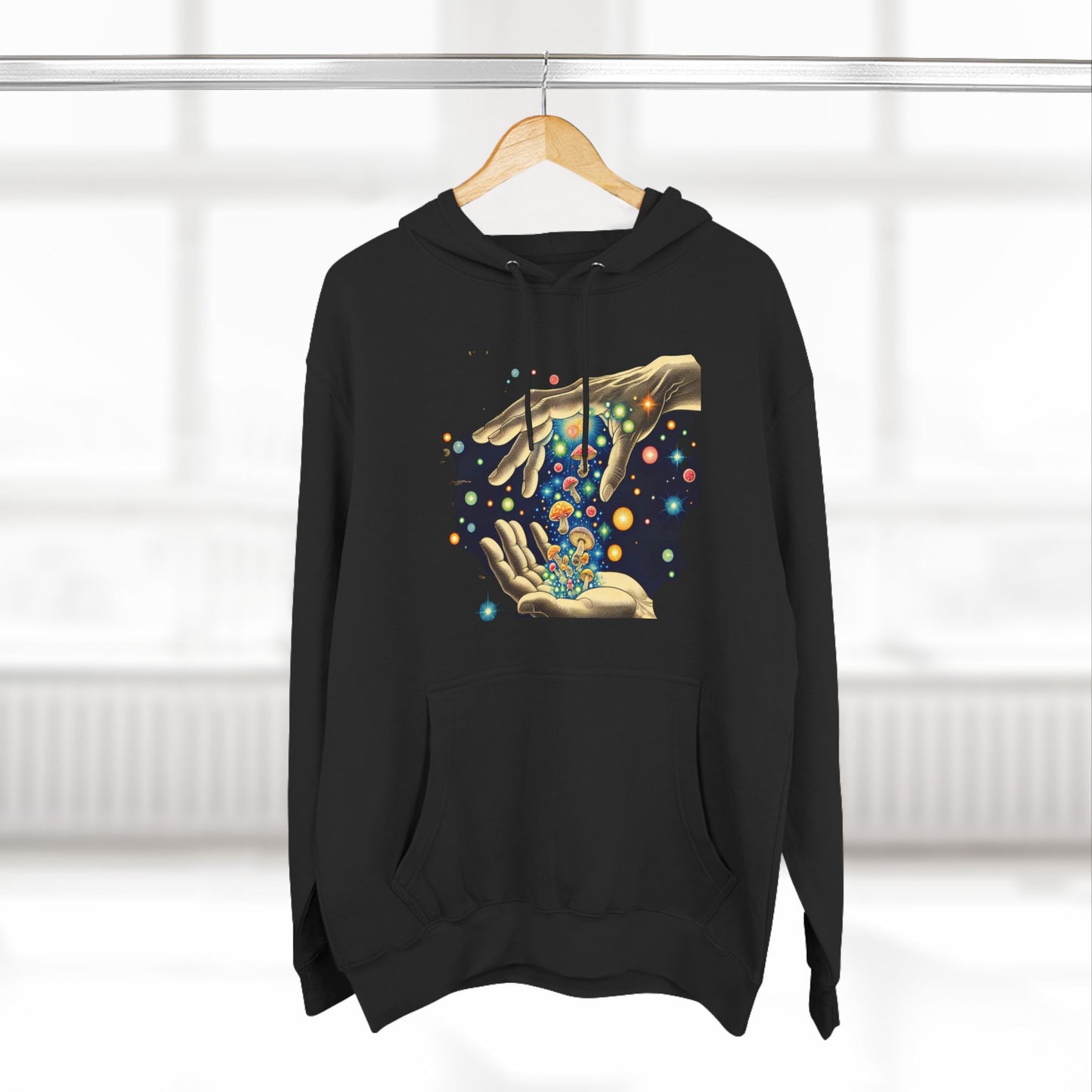 Magic shrooms, Three-Panel Fleece Hoodie - Psychonaut Swag
