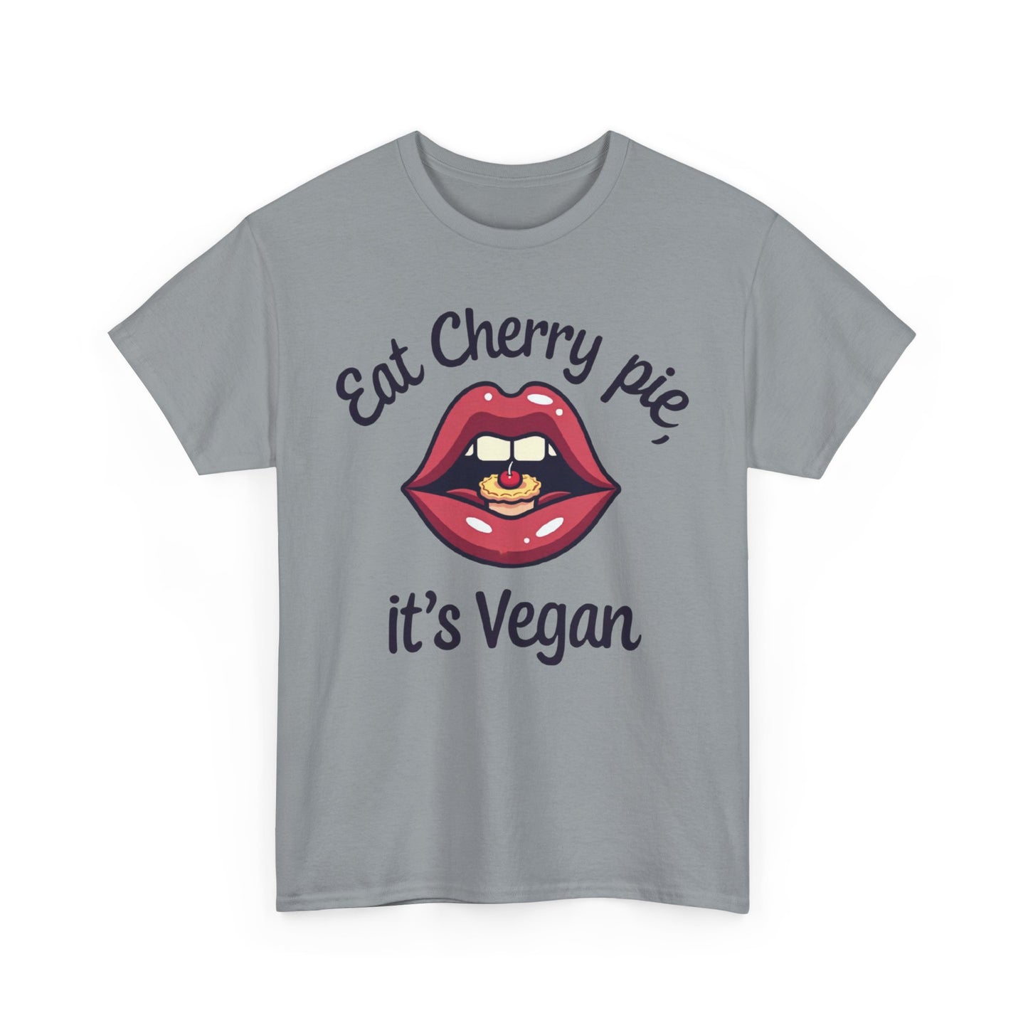 Vegan Cherry Pie Graphic Tee for Food Lovers - Psychonaut Swag