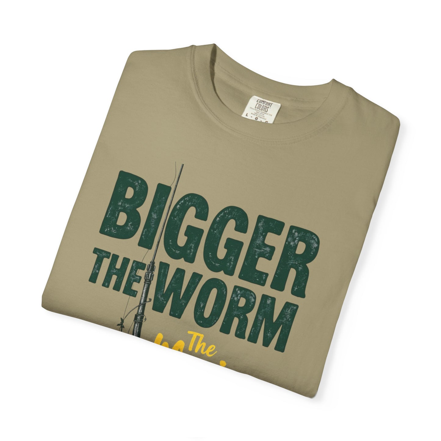 Big Worm Fishing Humor Unisex T-Shirt, Larger Than Life Tee, Gift for Anglers, Fun Outdoors Apparel, Dad's Fishing Day Shirt - Psychonaut Swag