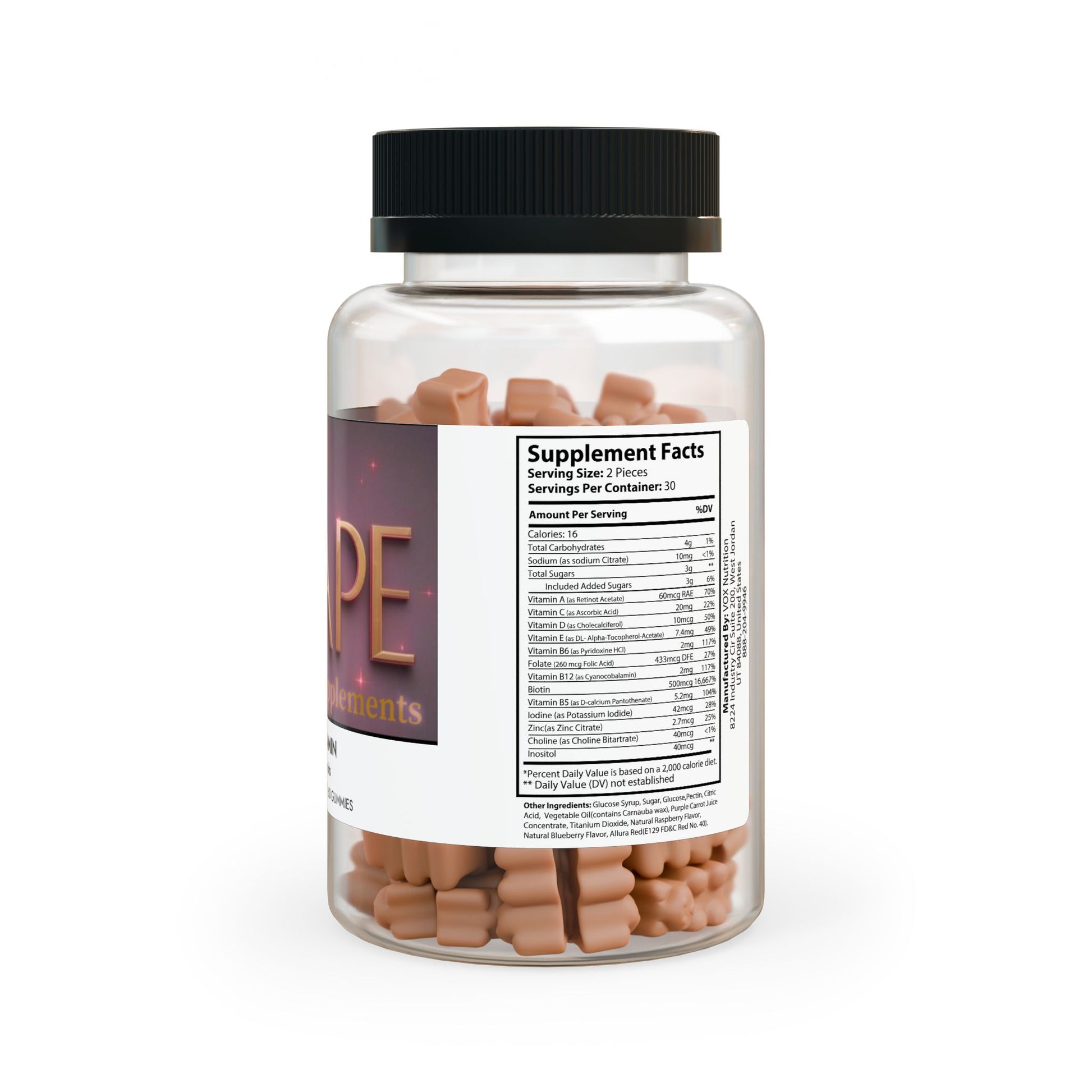 Shape Supplements Hair Vitamin Gummies (60 Gummies) - Psychonaut Swag