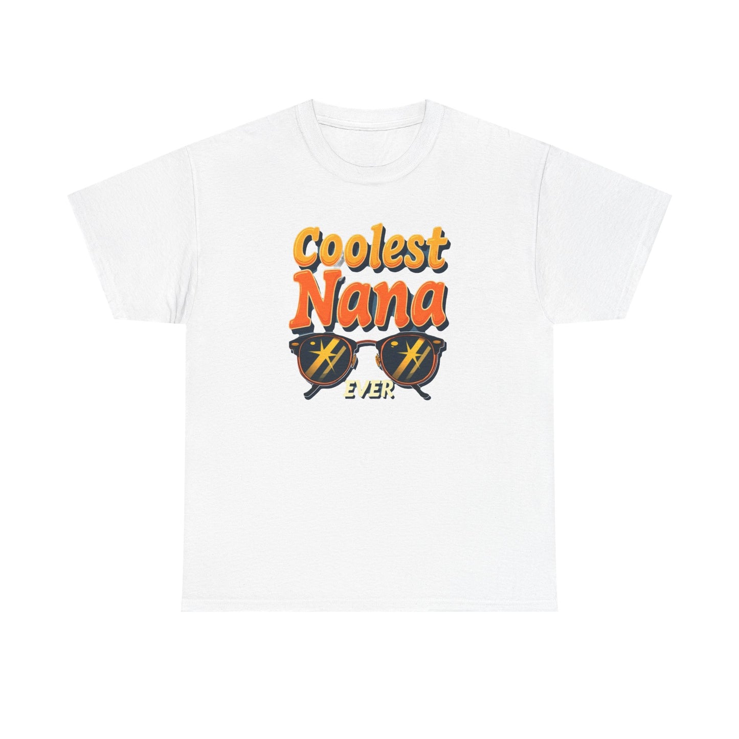 Coolest Nana Ever Unisex Heavy Cotton Tee | Perfect Gift for Grandmothers, Birthday, Mother's Day, Gifts for Her, Family Reunion - Psychonaut Swag
