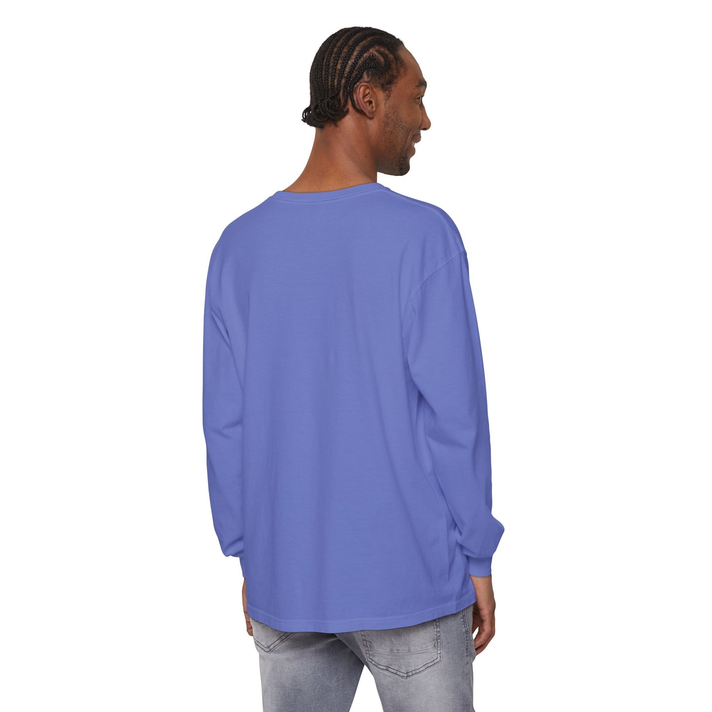 Sunset Dolphin Unisex Garment-dyed Long Sleeve T-Shirt - Psychonaut Swag
