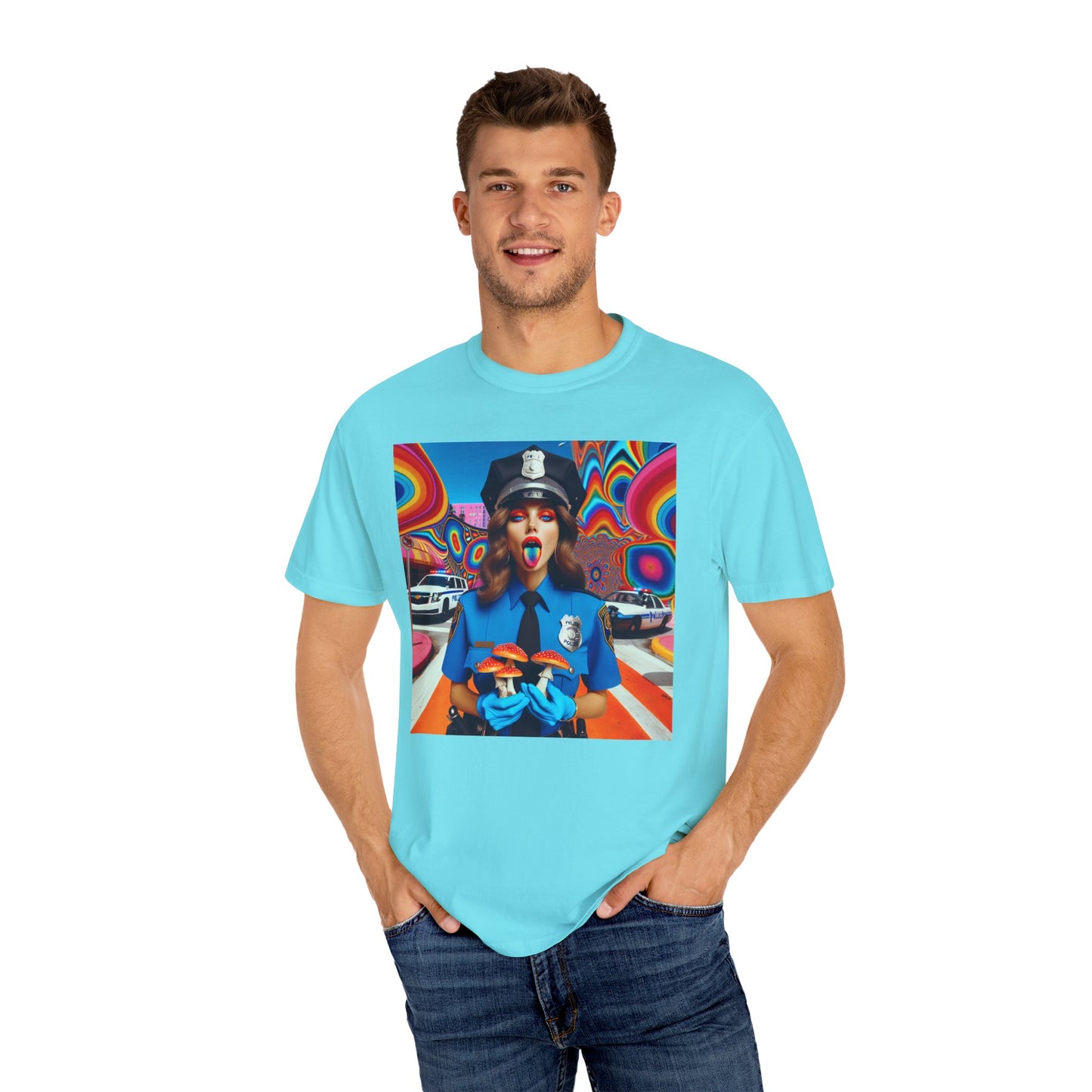 Holding, Unisex Garment-Dyed T-shirt - Psychonaut Swag