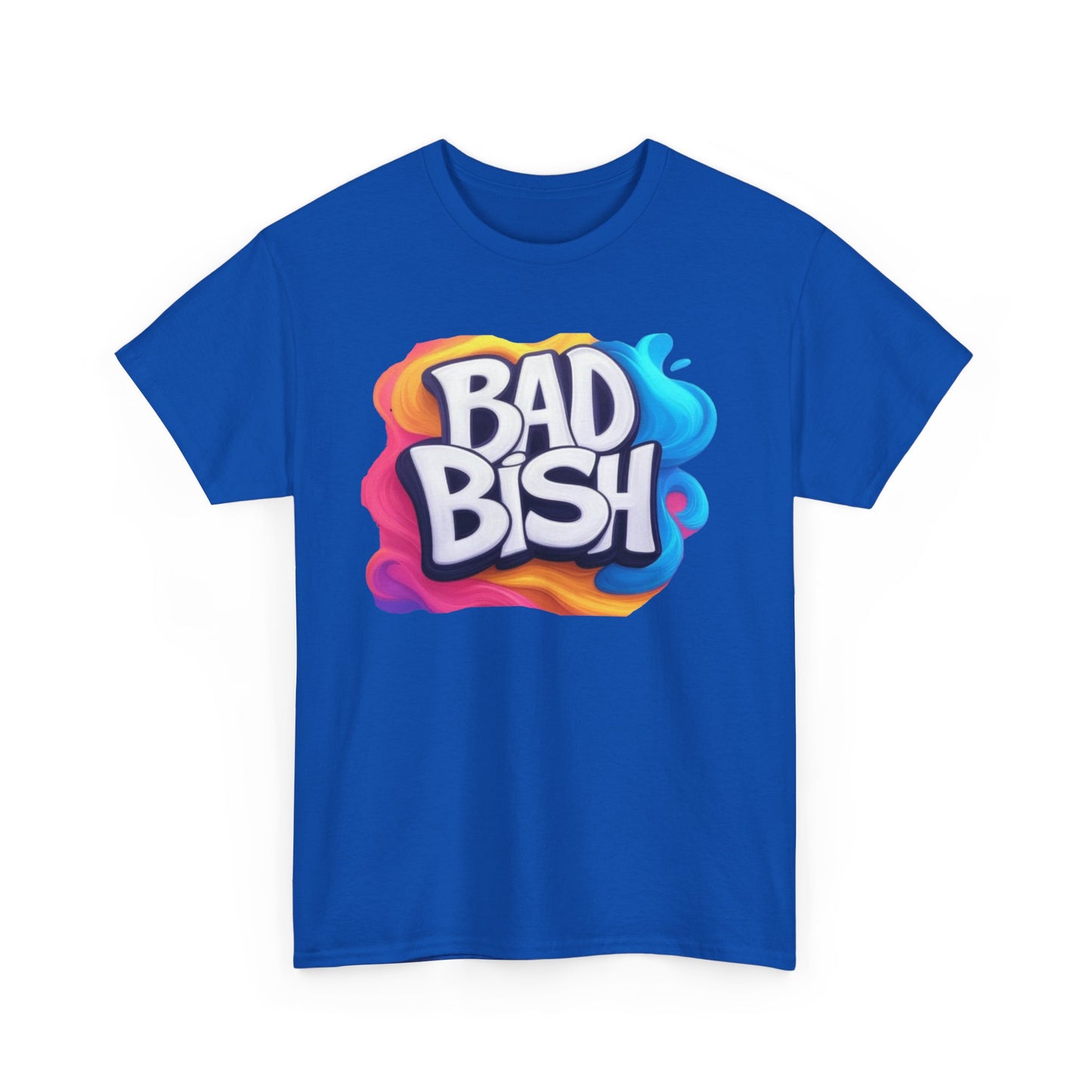 Colorful 'Bad Bish' Unisex Heavy Cotton Tee - Fun and Edgy T-Shirt for Confident Style - Psychonaut Swag
