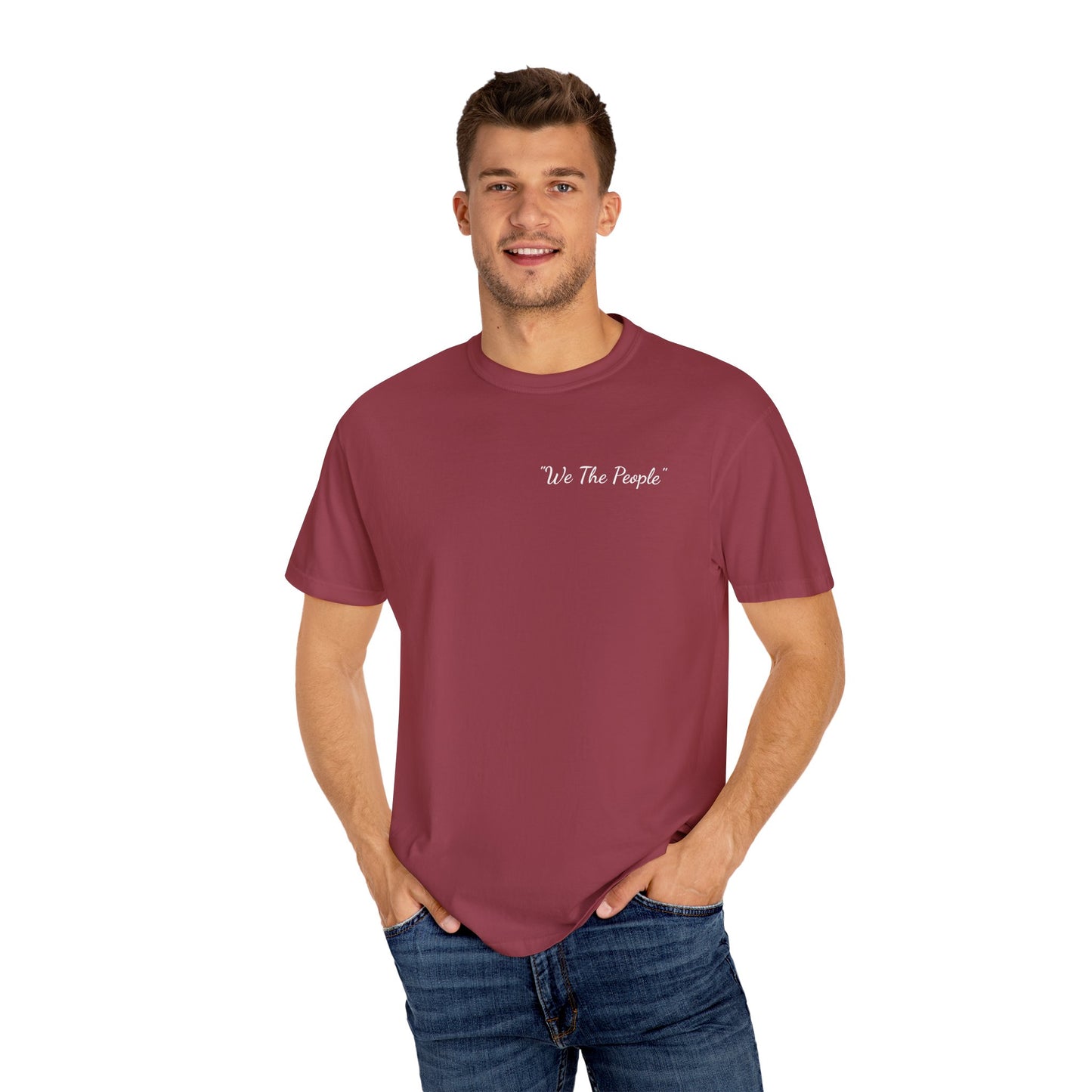 We the People/flag, Unisex Garment-Dyed T-shirt - Psychonaut Swag
