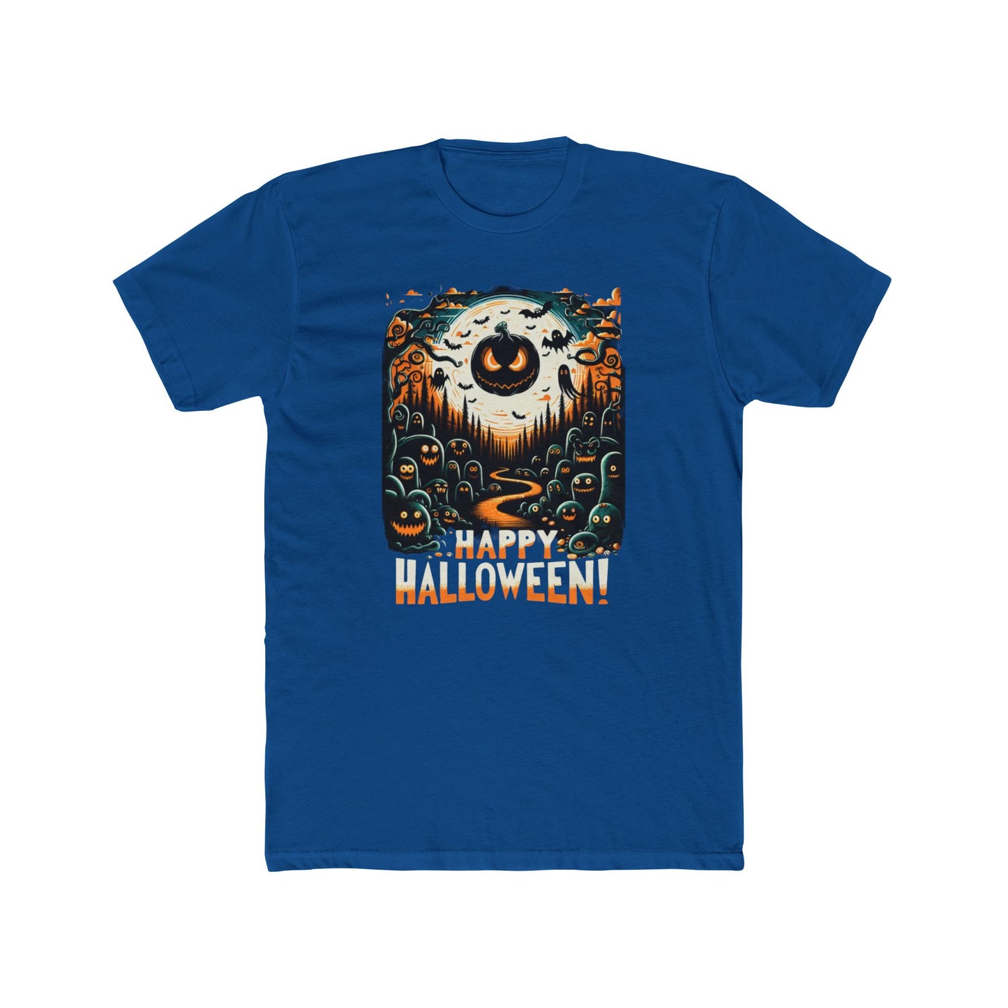 Happy Halloween Graphic Tee, Unisex Cotton Crew Tee, Funny Halloween Shirt, Spooky Apparel, Fall Festive Outfit
