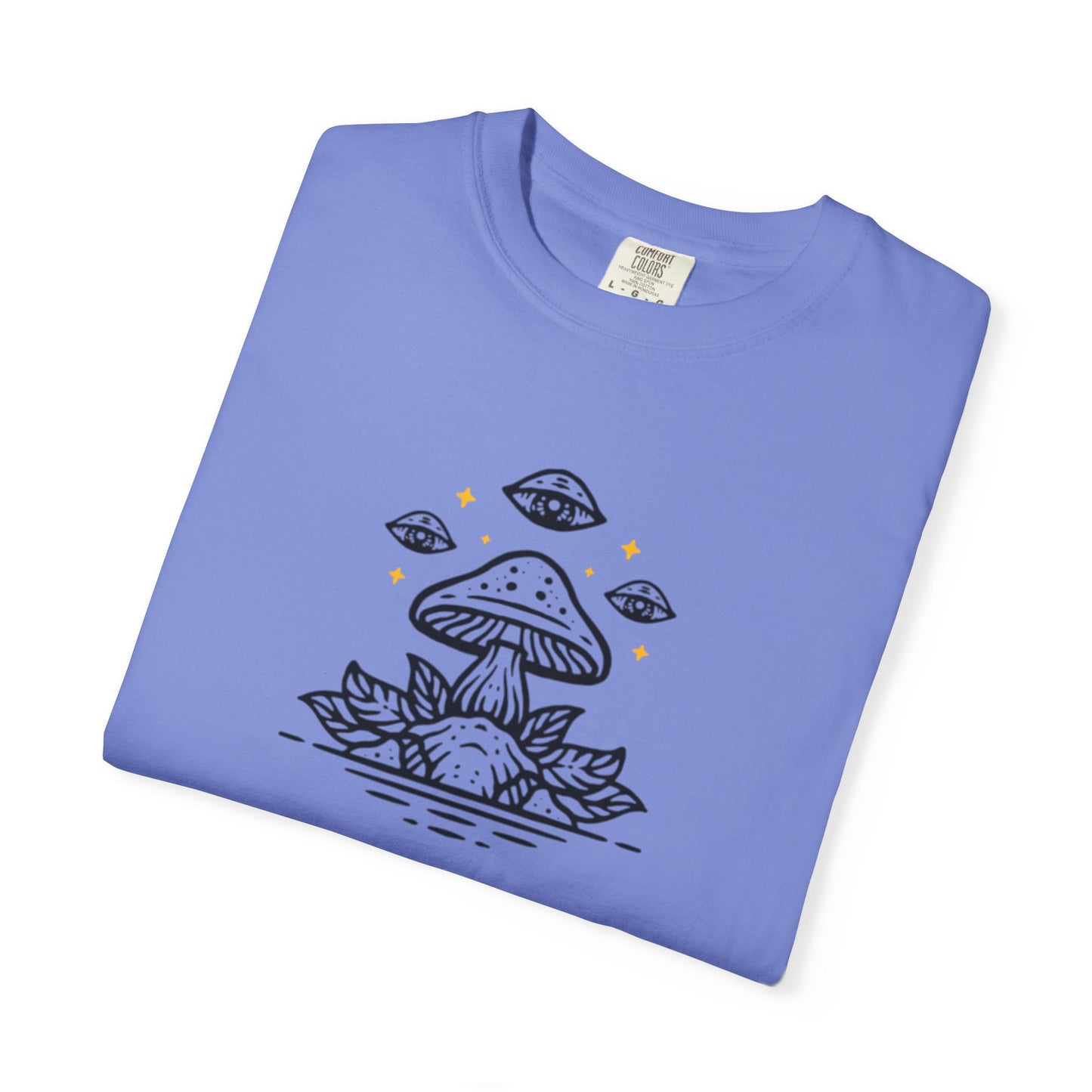 Mushroom Gift from Visitors, Unisex Garment-Dyed T-shirt - Psychonaut Swag
