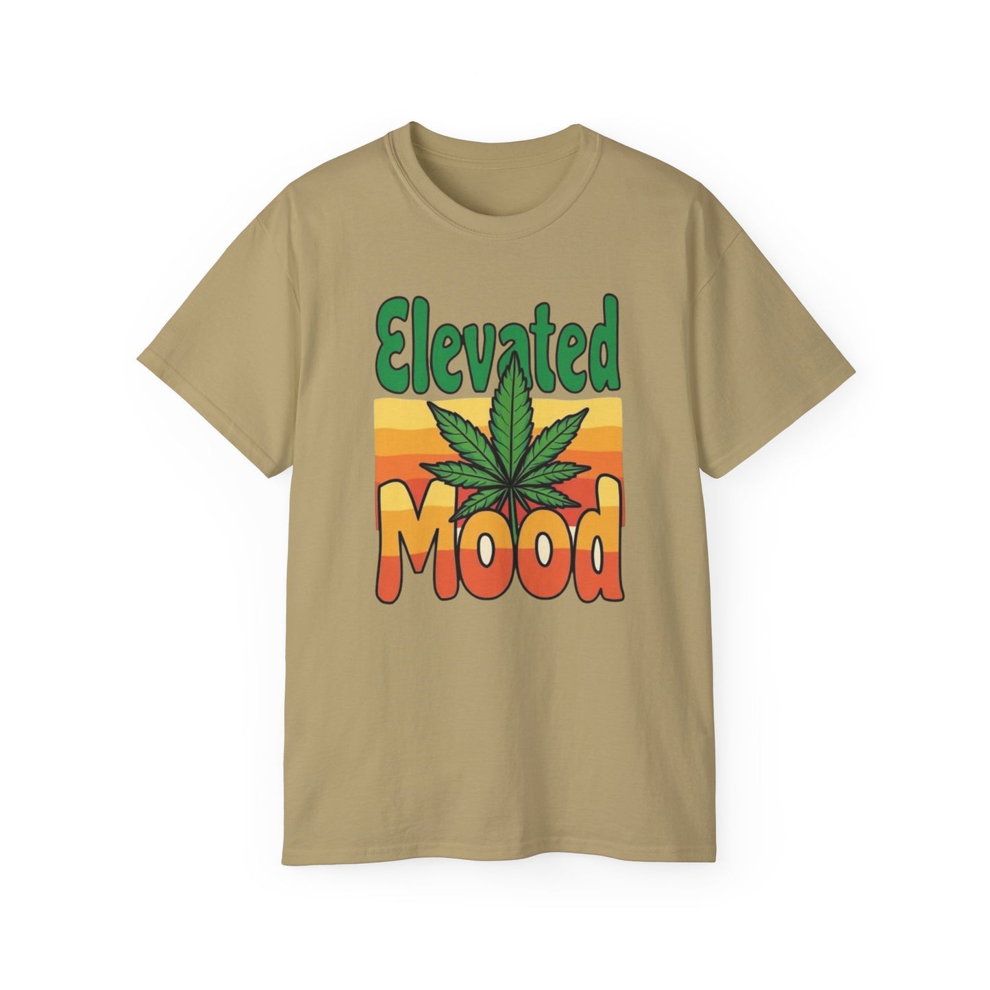 Elevated Mood Cannabis Tee, Unisex Ultra Cotton T-Shirt, Sublimated Graphic Tee, Perfect Gift for 420 Celebrations, Relaxed Fit Tee