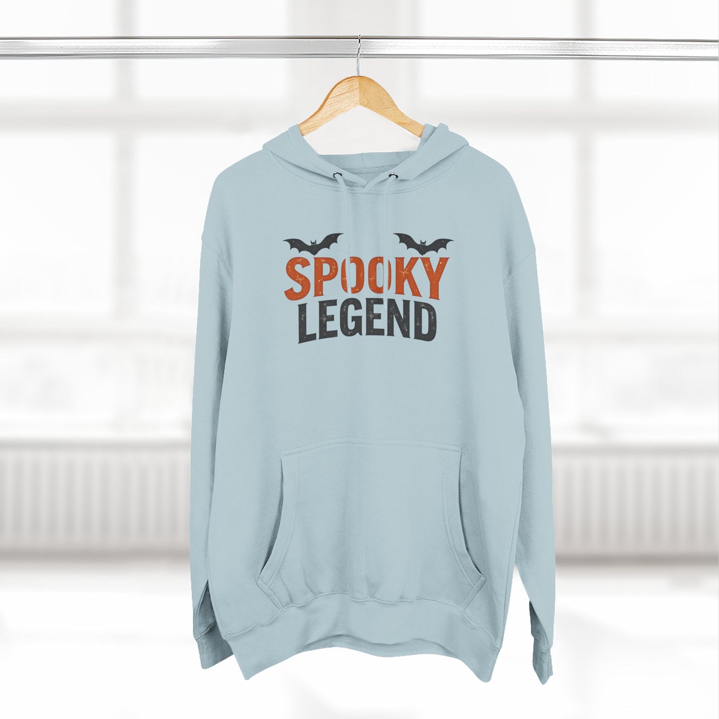 Spooky Legend Hoodie — Halloween Bat Graphic Fleece Sweatshirt