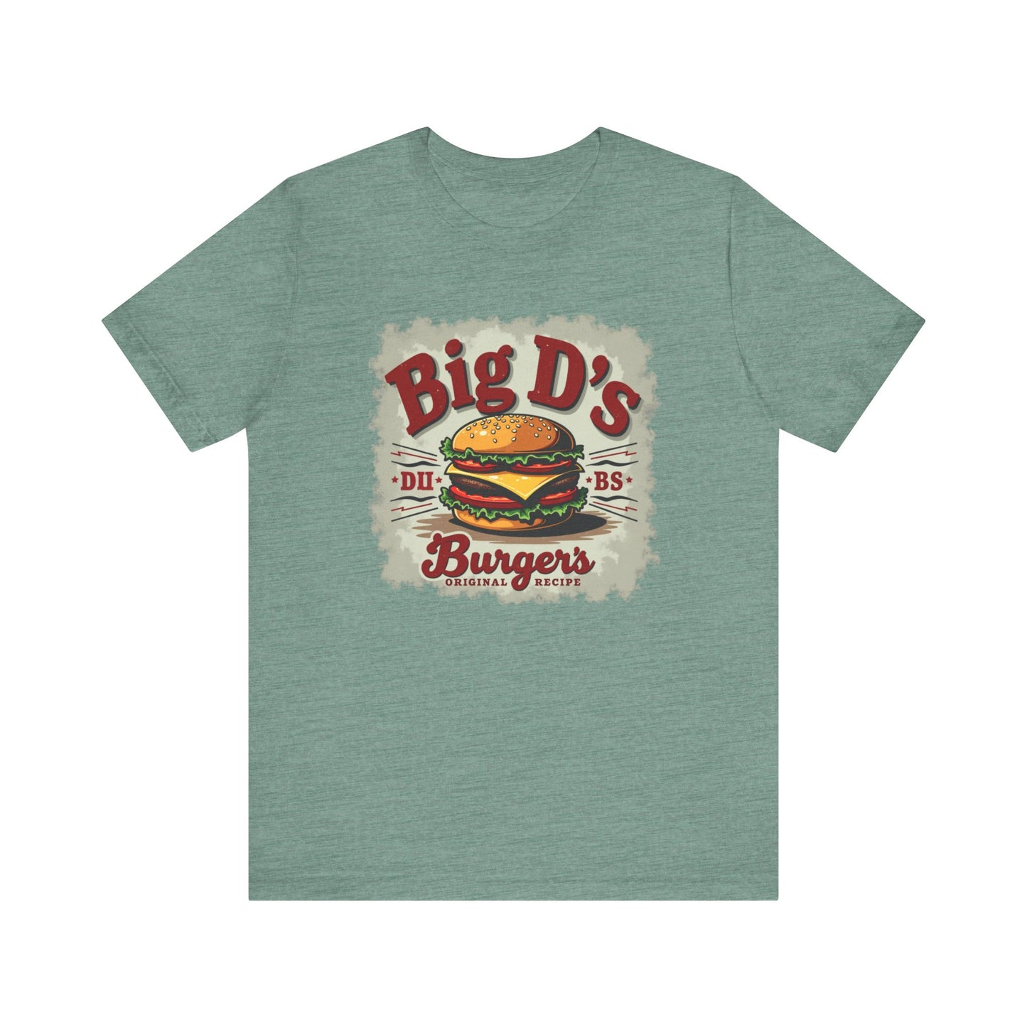 Big D's Burgers Unisex Jersey Tee - Fun Foodie Shirt, Casual Wear, Burger Lover Gift, Retro Fast Food T-Shirt, Summer BBQ Fashion - Psychonaut Swag