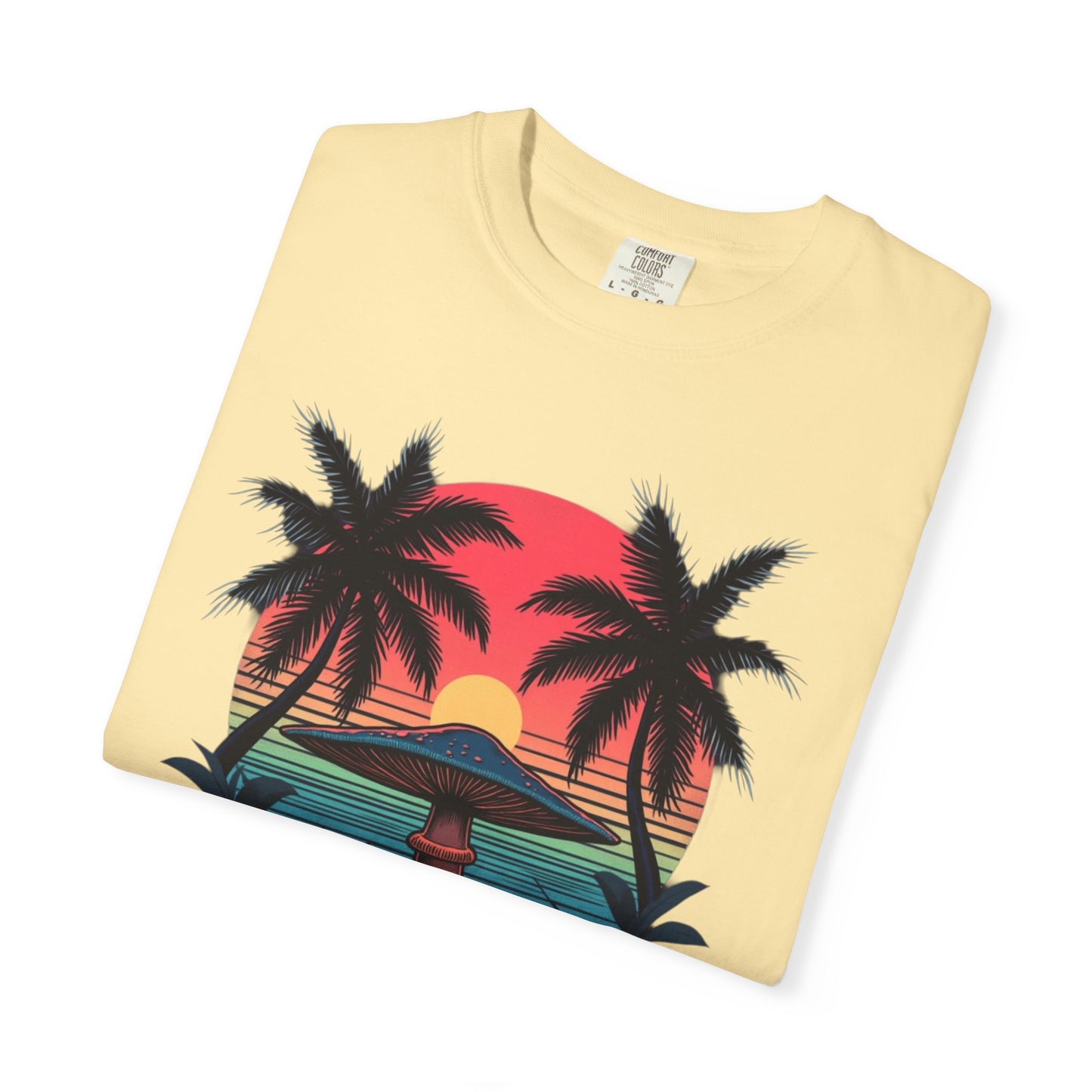 Miami Vibes, T-Shirt with Tropical Vibes Design, Summer Apparel, Beachwear, Gift for Vacation Lovers, Relaxed Style - Psychonaut Swag