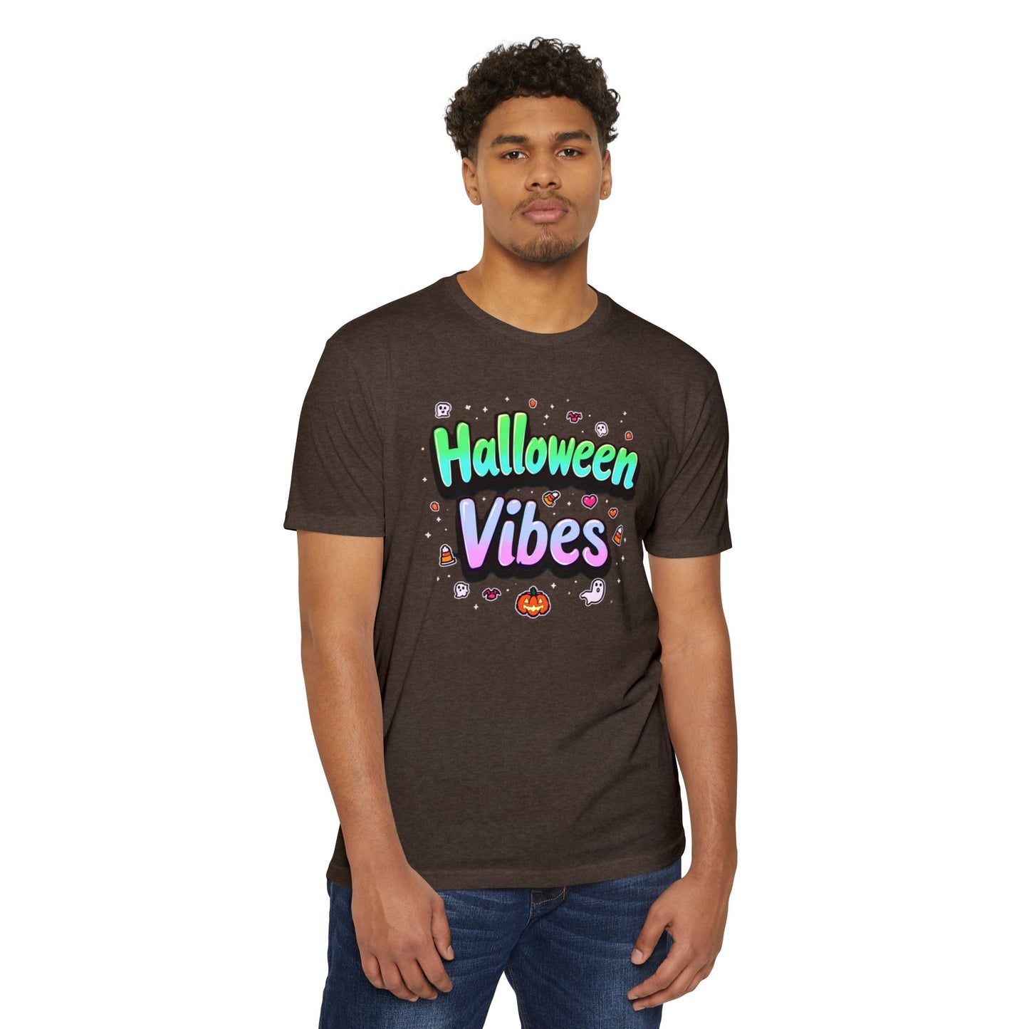 Halloween Vibes tee, Unisex T-Shirt, Spooky Graphic Tee, Fall Fashion, Halloween Costume, Casual Wear, Trick or Treat Shirt