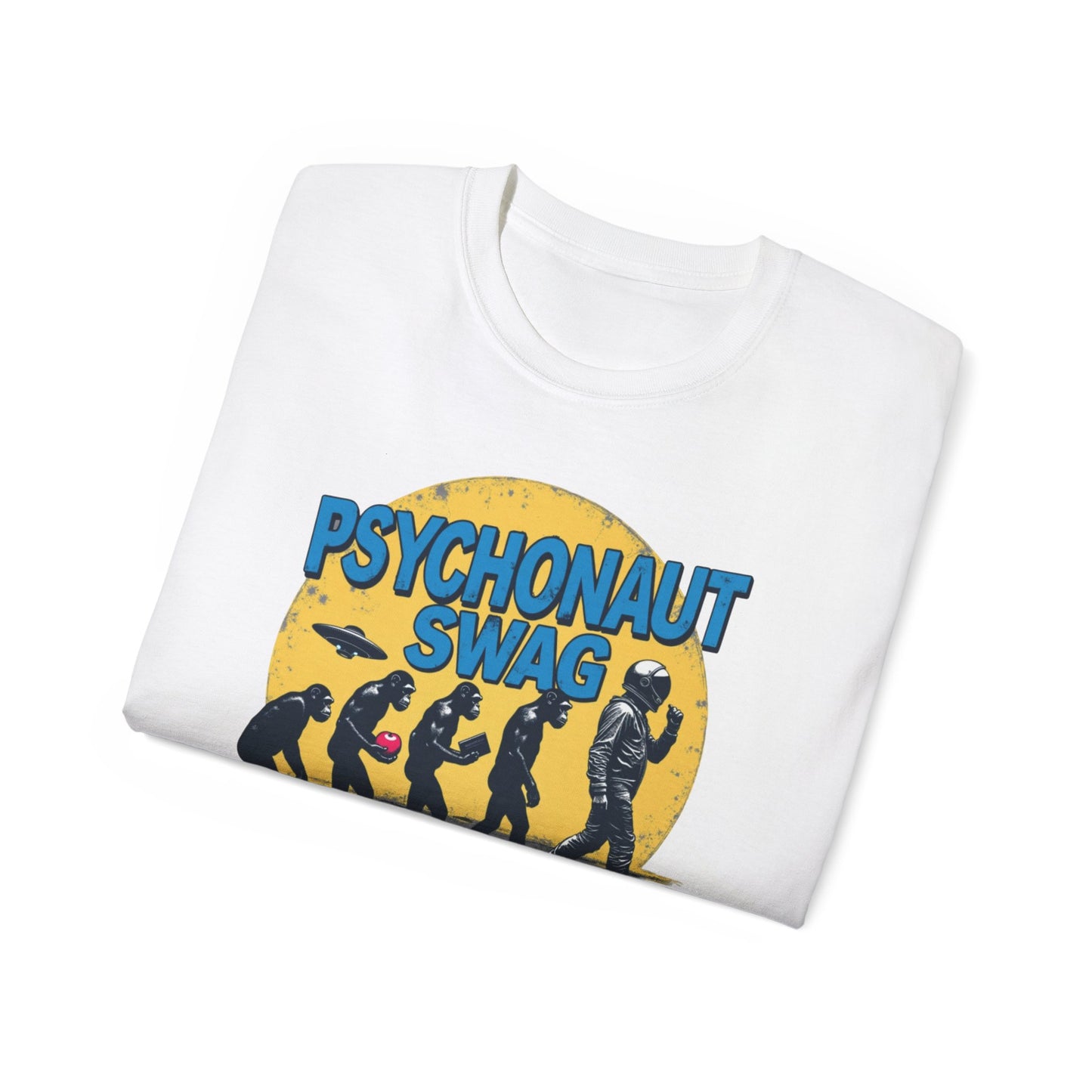 Psychonaut Evolution of Man Sunset, Unisex Tee, Retro Graphic T-Shirt, Music Festival Attire, Gift for Gamers, Casual Streetwear - Psychonaut Swag