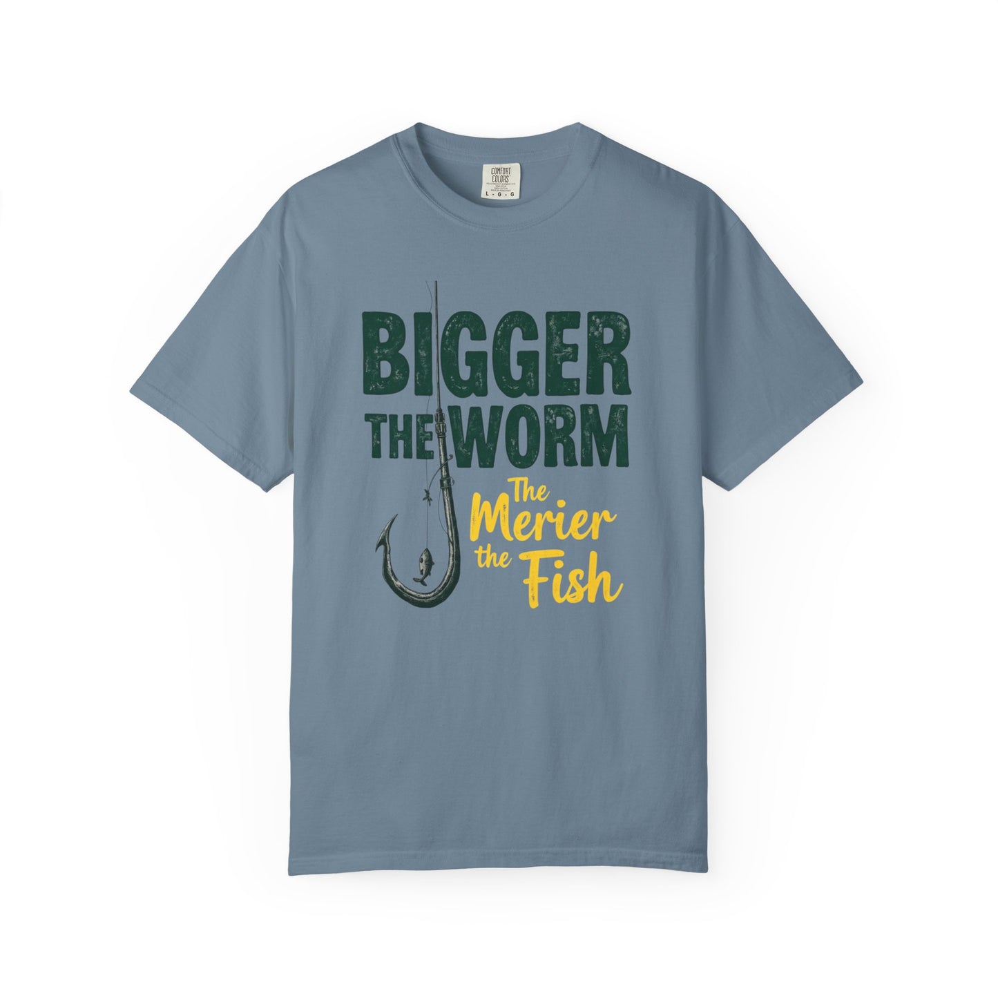 Big Worm Fishing Humor Unisex T-Shirt, Larger Than Life Tee, Gift for Anglers, Fun Outdoors Apparel, Dad's Fishing Day Shirt - Psychonaut Swag
