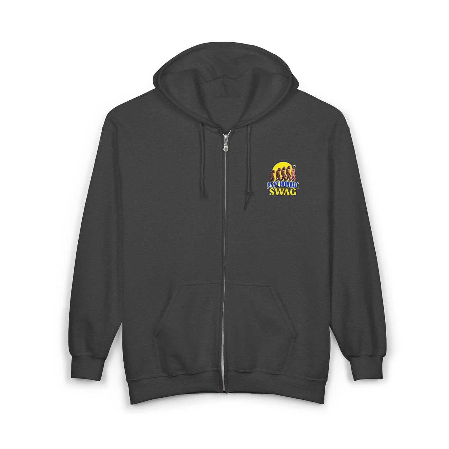 Psychonaut swag small biz, Full Zip Hoodie: Trendy Streetwear, Casual Layer, Gift for Him/Her, Unisex Wardrobe Essential, Comfortable Hoodie