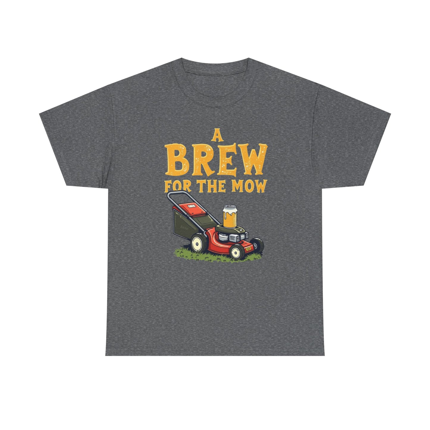 A Brew for the Mow Unisex Heavy Cotton Tee | Gardening Gifts, Lawn Care Apparel, Fun T-Shirt, Father's Day Gift, Beer Lover Shirt - Psychonaut Swag